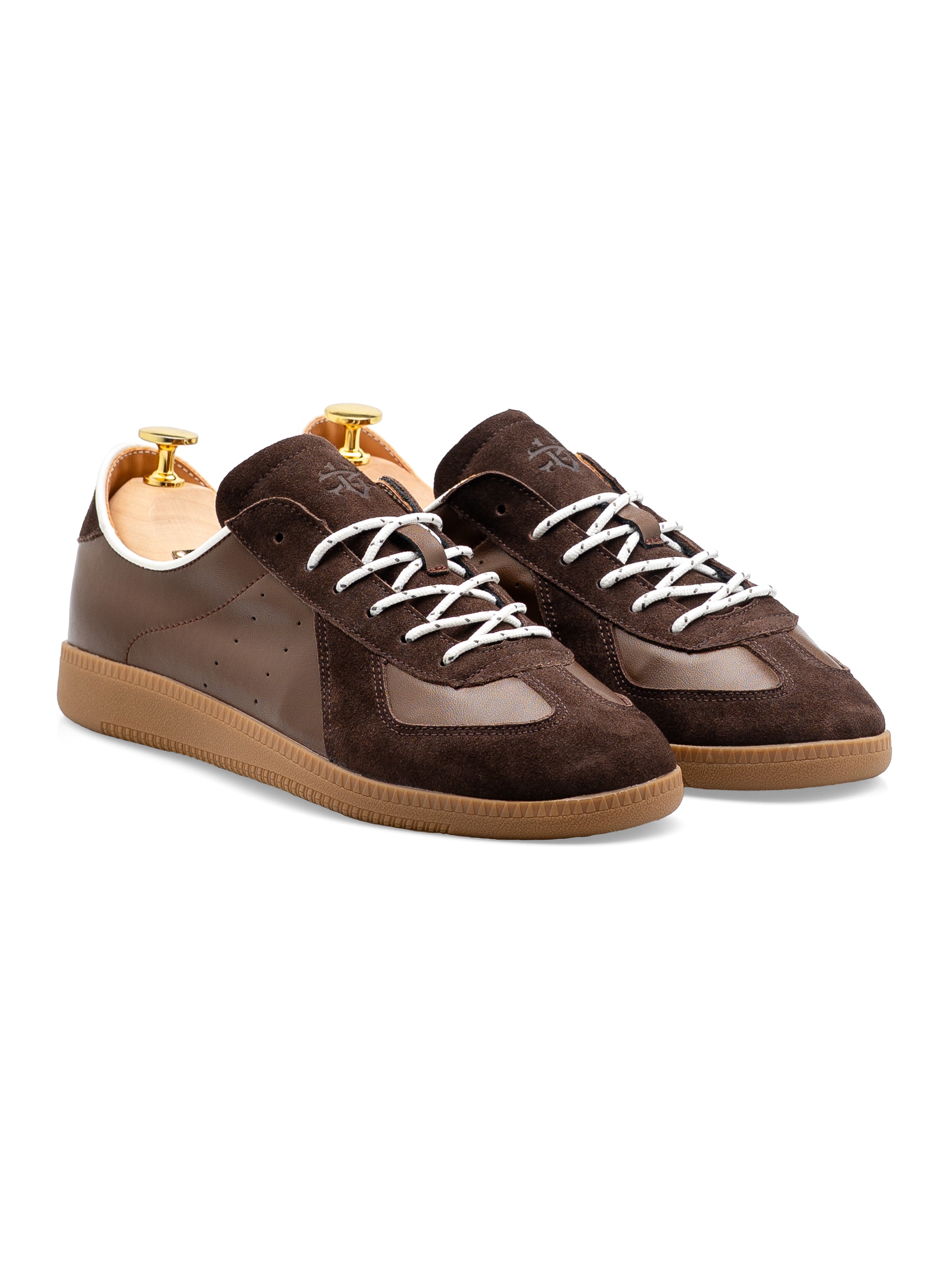FrontZeveTrainerSneakerDarkBrownSuede - Zeve