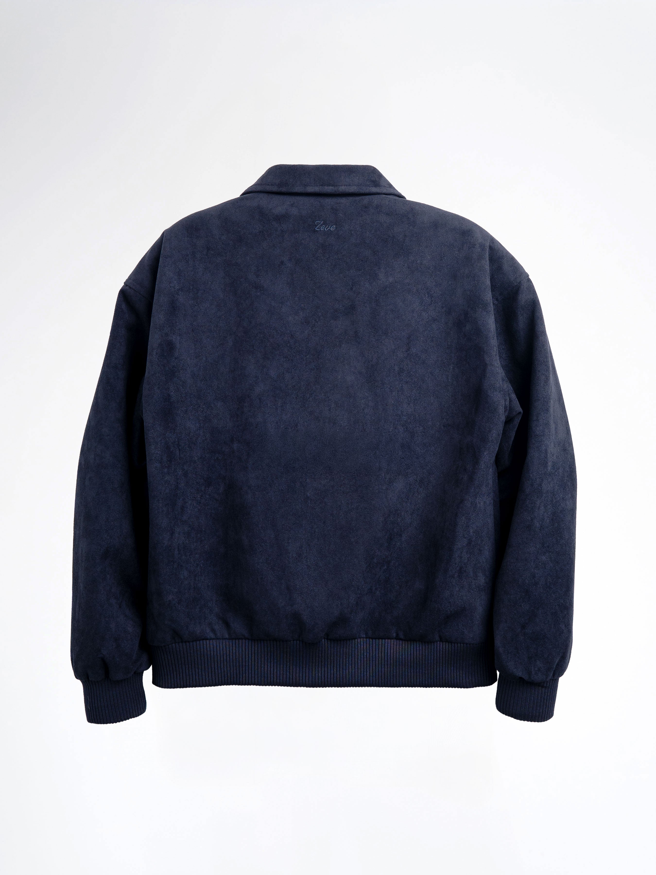 Harvard Suede Jacket - Navy