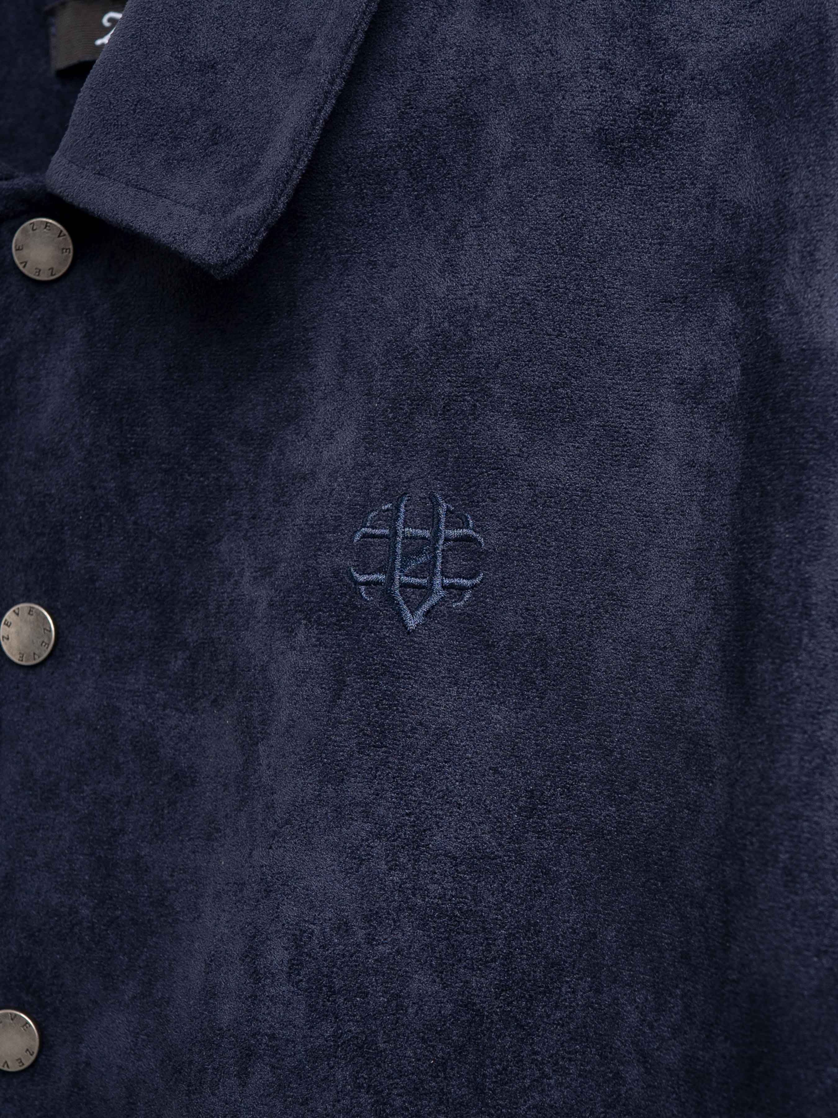 Harvard Suede Jacket - Navy