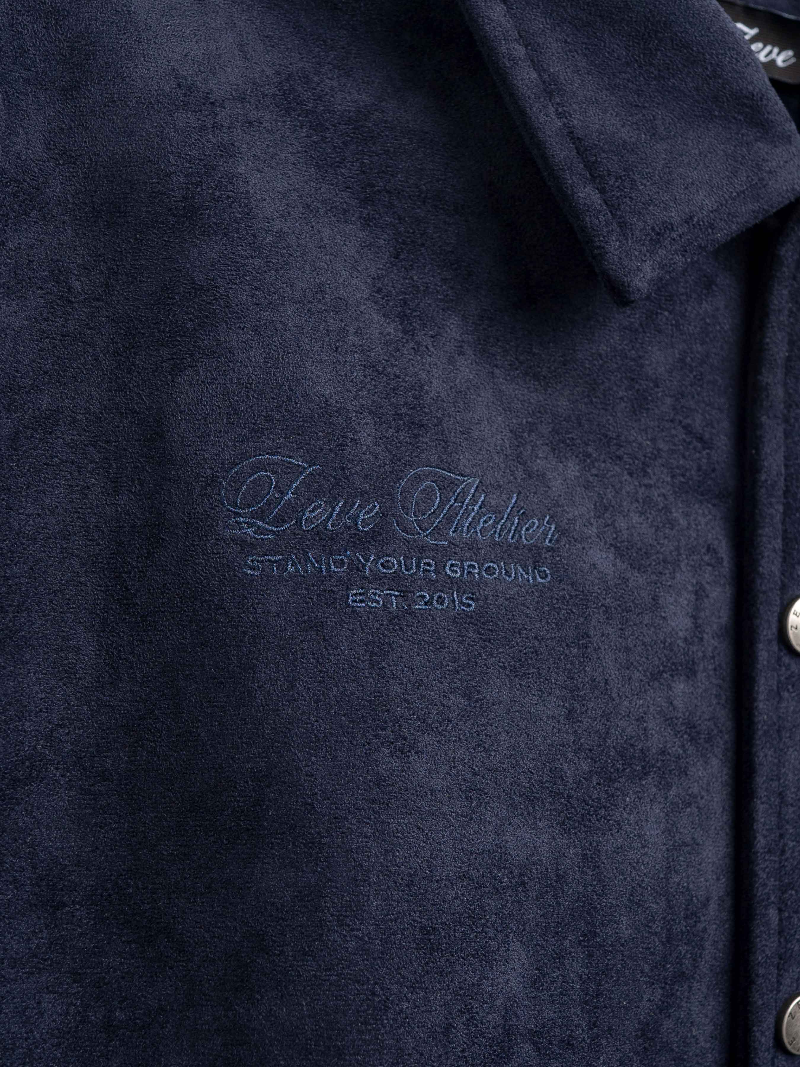Harvard Suede Jacket - Navy