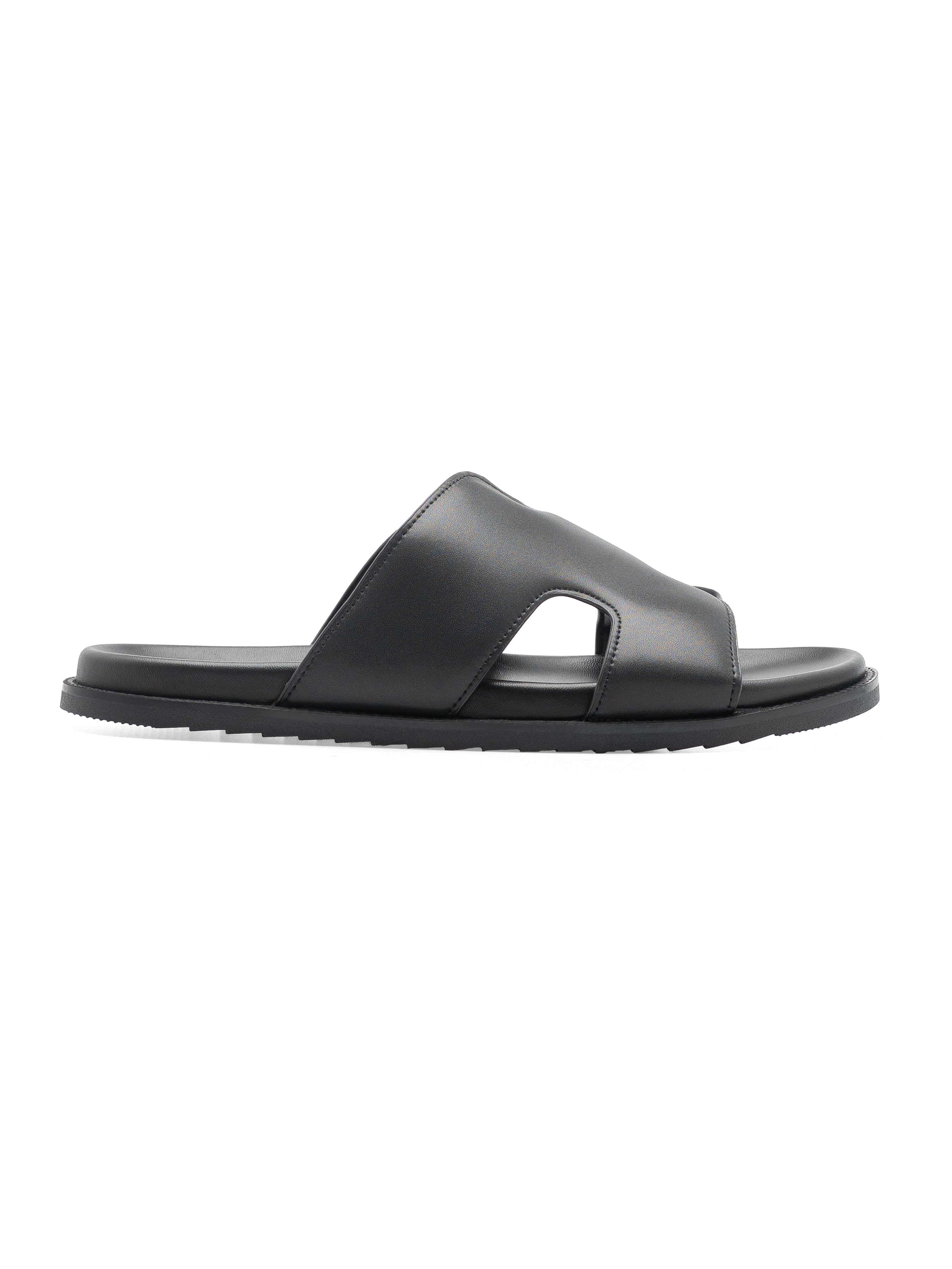 HattaSandalSolidBlackSide - Zeve