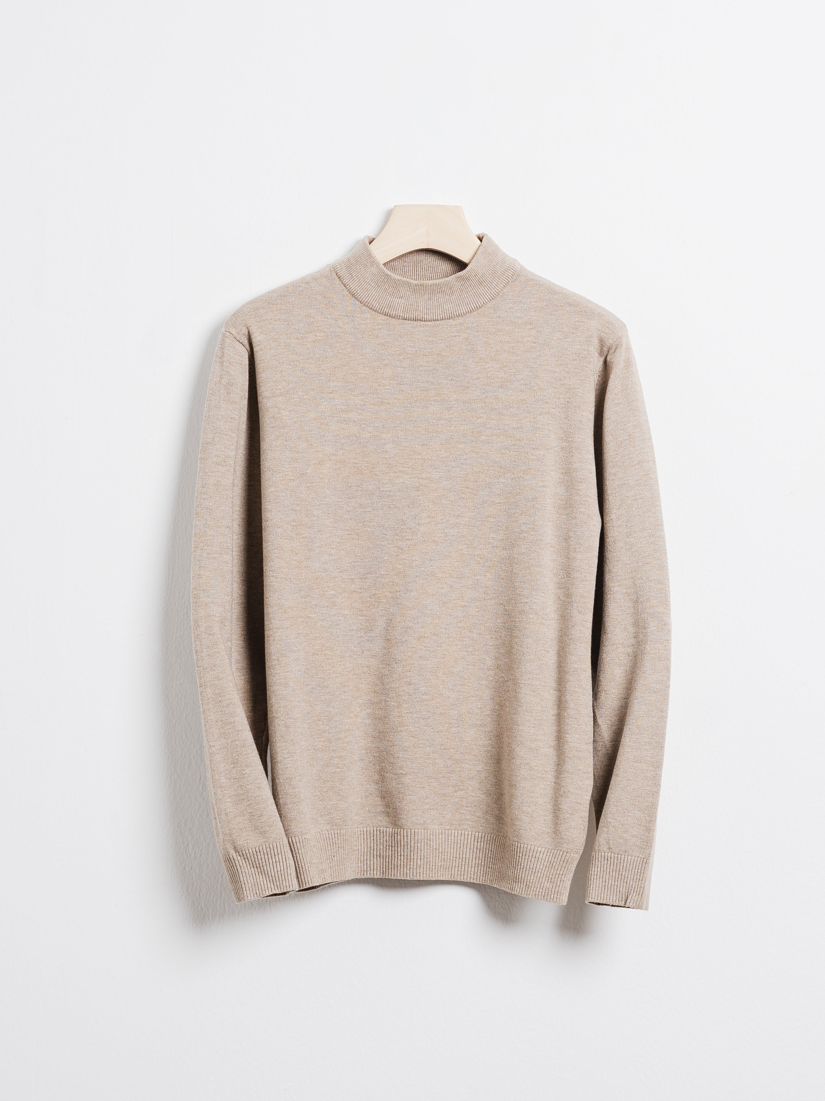 High Neck Sweater - Beige