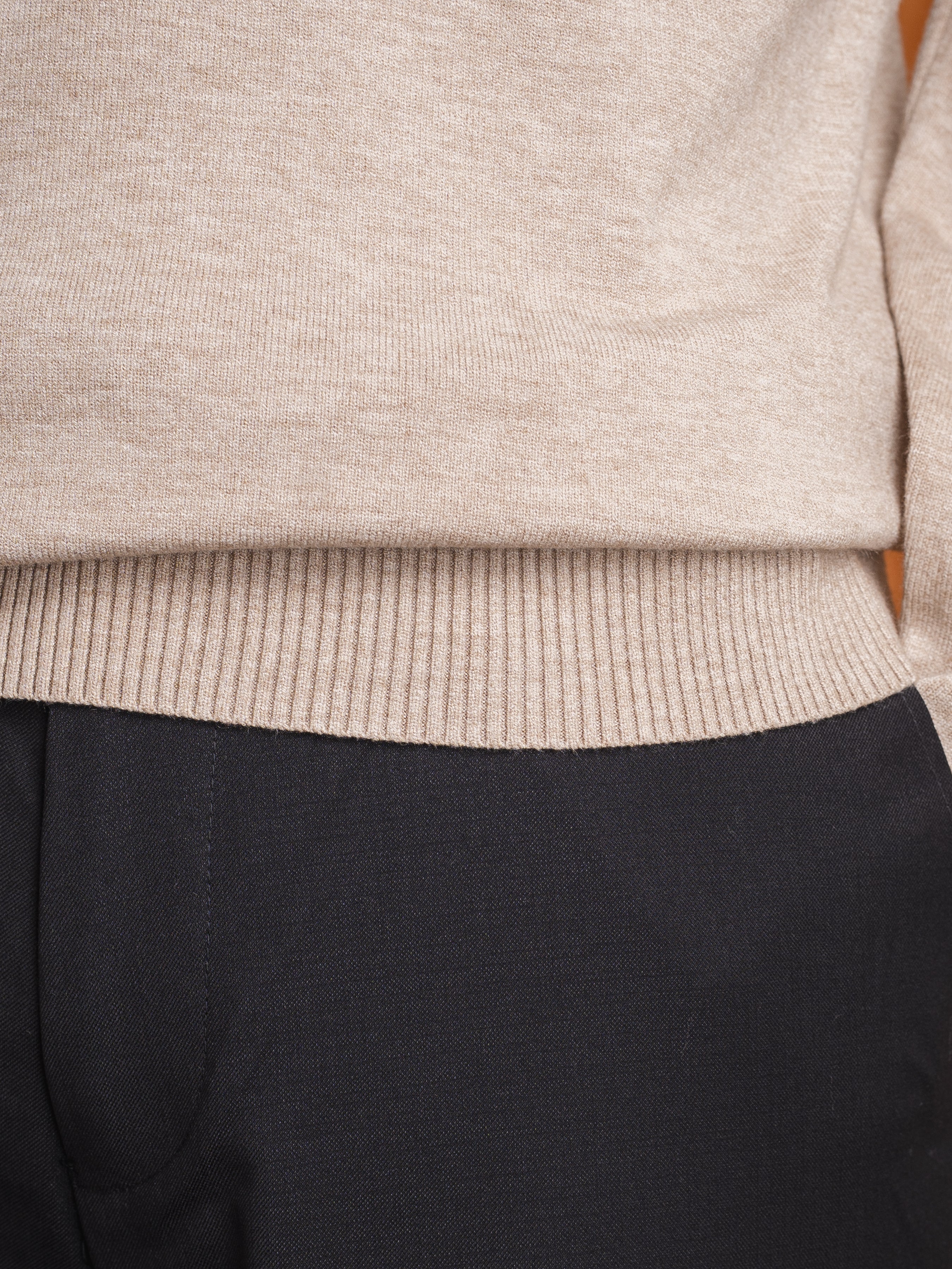 High Neck Sweater - Beige