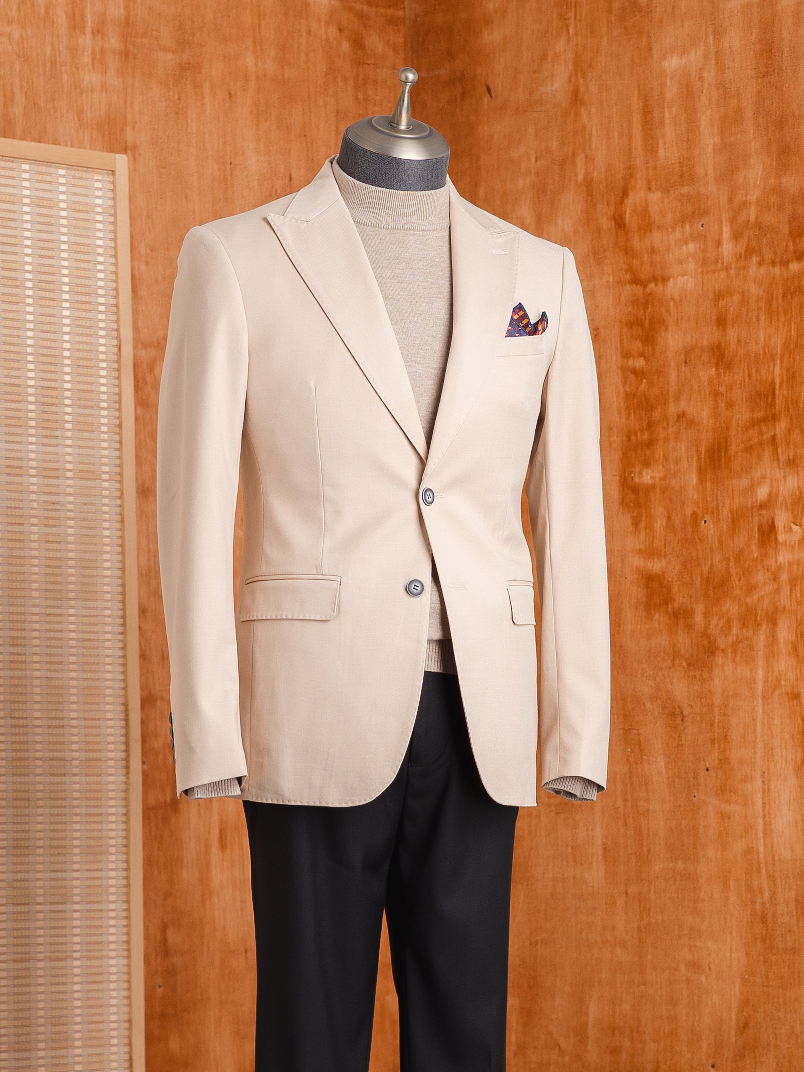 High Neck Sweater - Beige