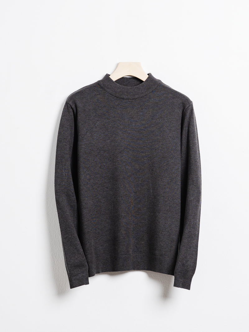 HighNeckSweaterDarkGrey-Hanger - Zeve