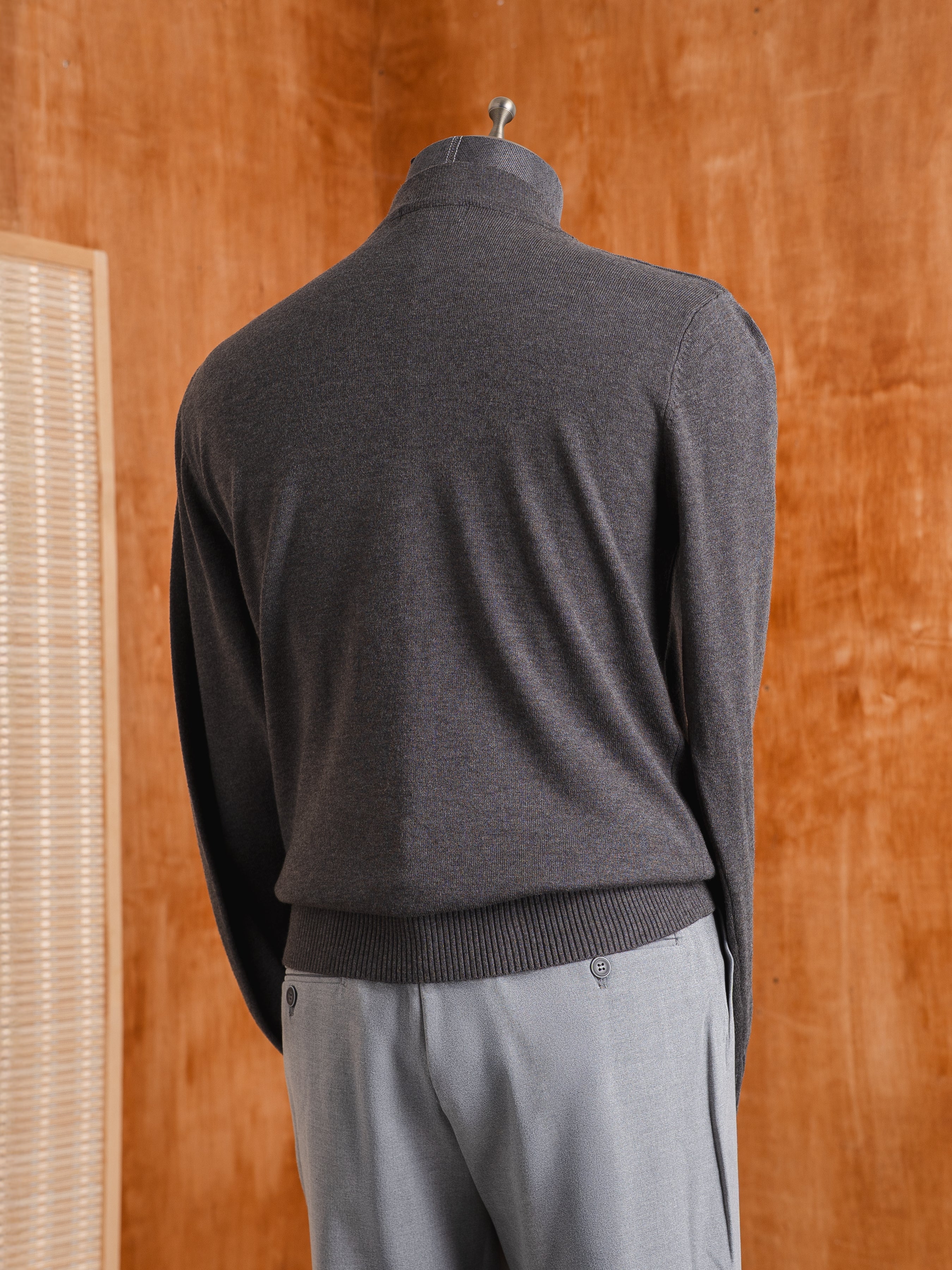 High Neck Sweater - Dark Grey