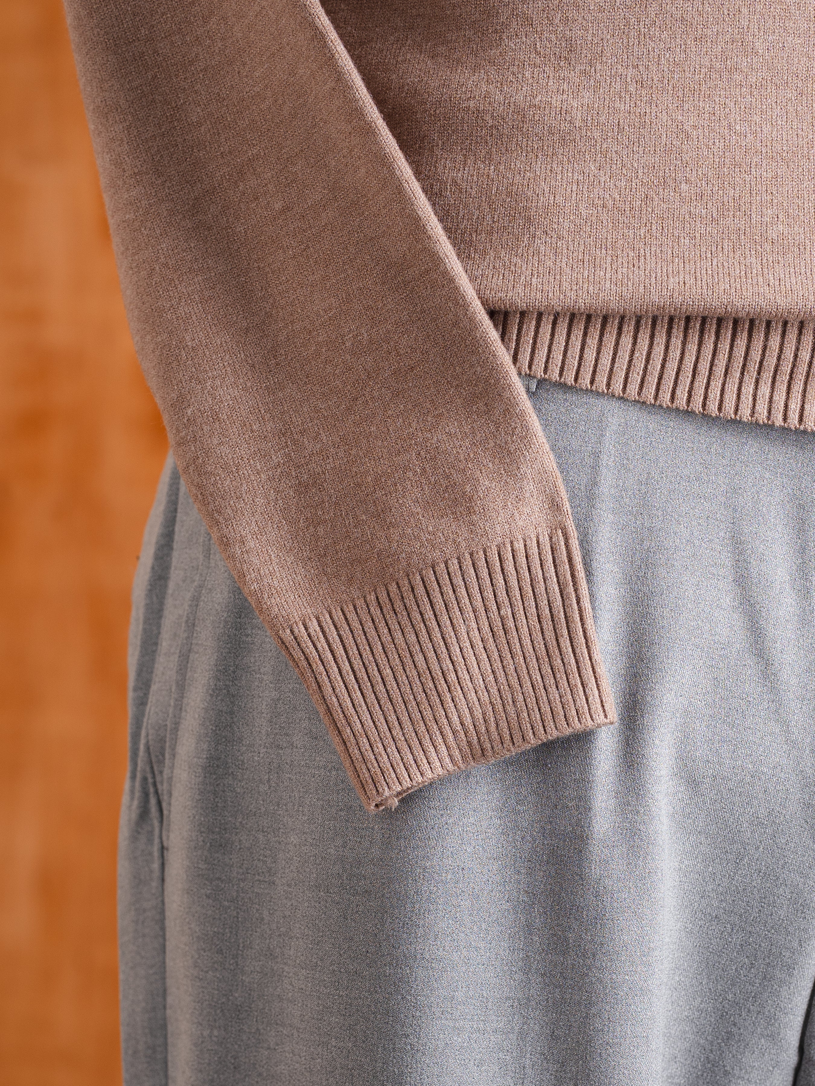 High Neck Sweater - Mocha