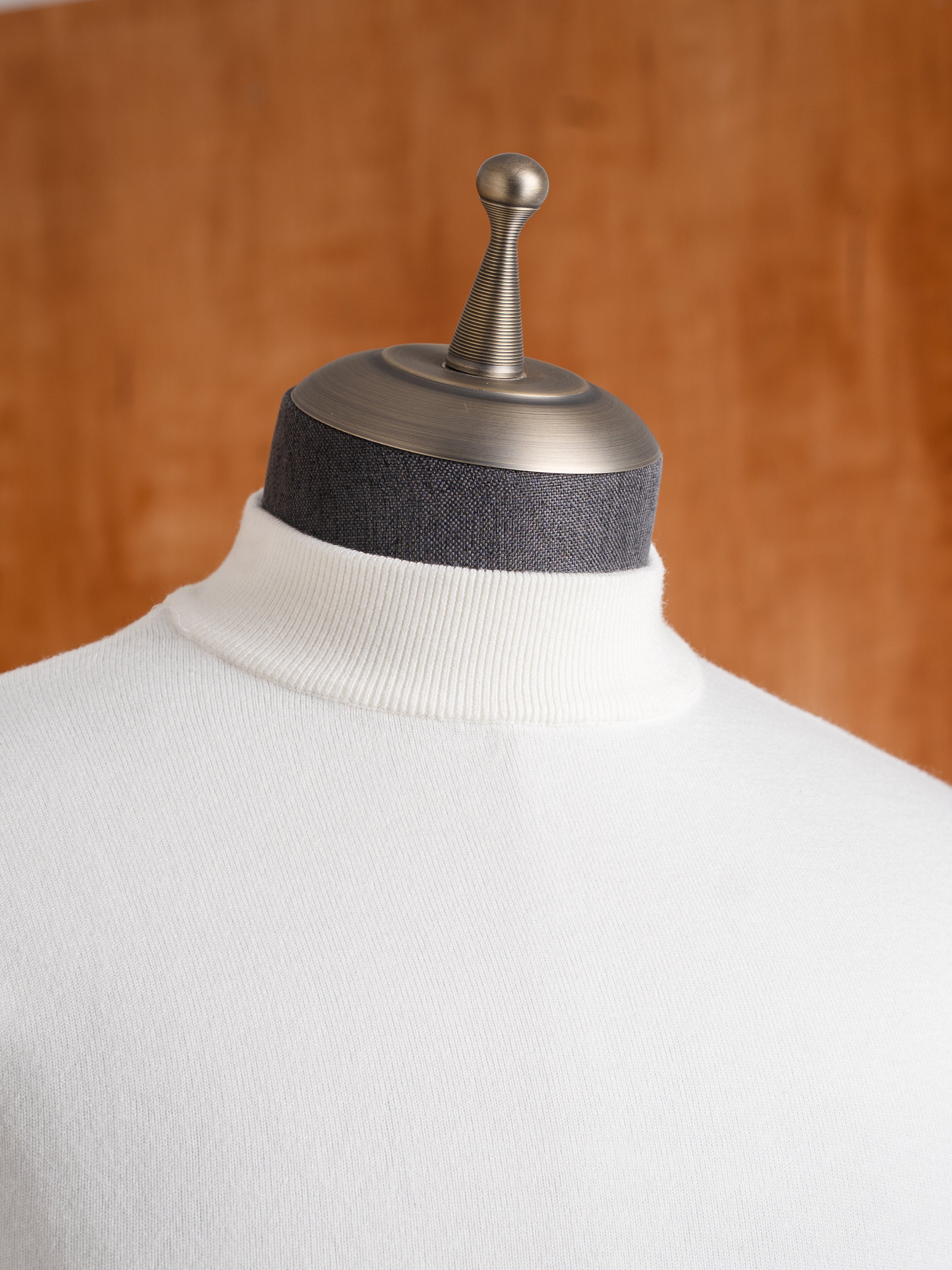 High Neck Sweater - White
