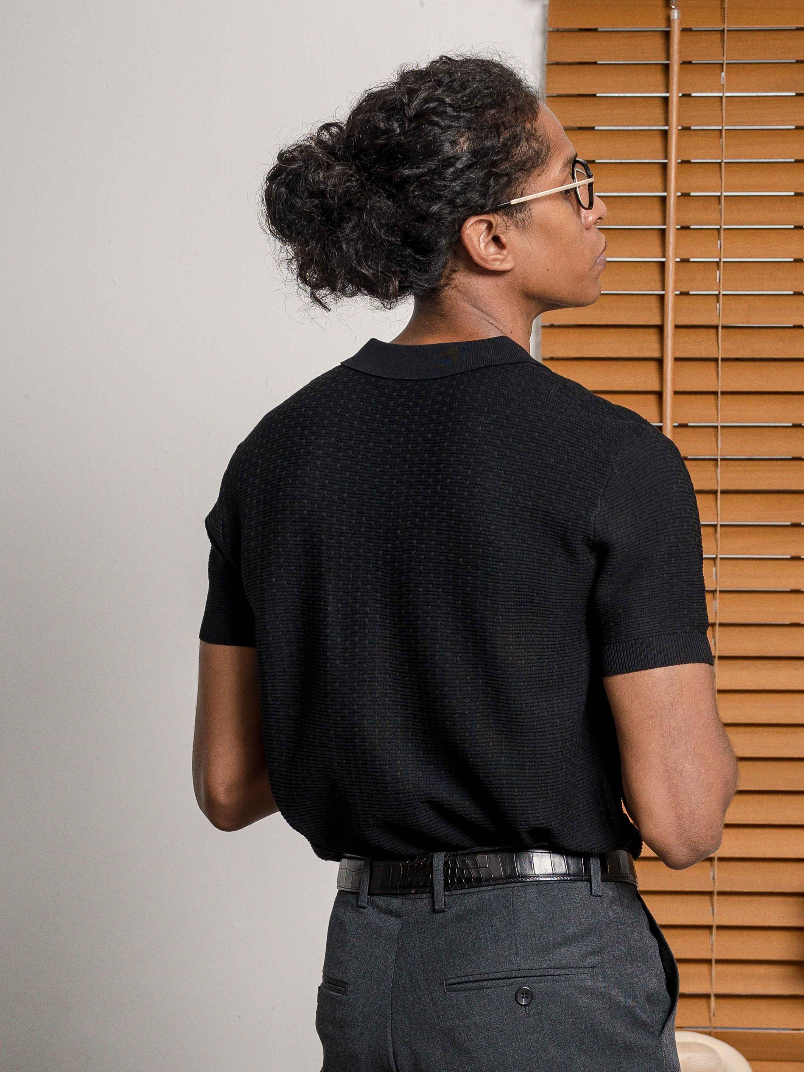HolmeKnitPoloTeeBlack5 - Zeve