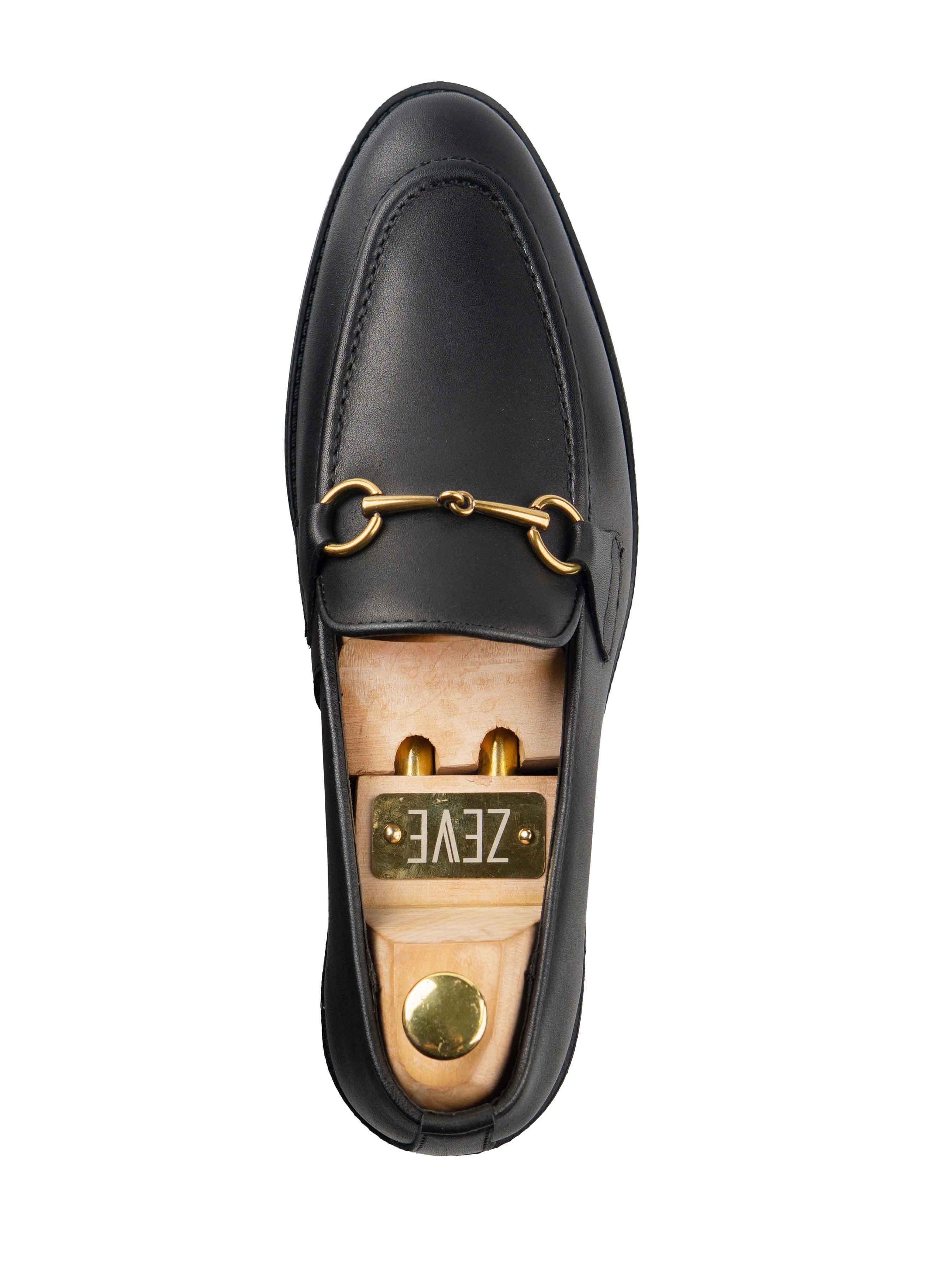 Horsebit-Buckle-Loafer-Solid-Black-Leather_04 - Zeve