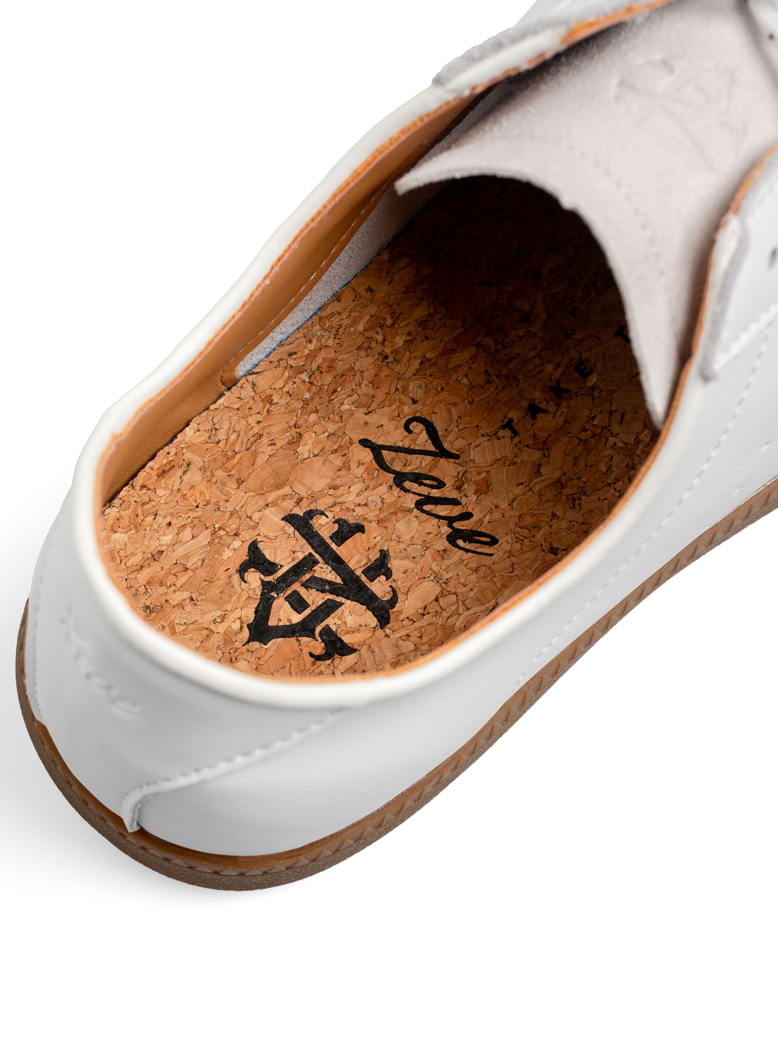 Zeve Trainer Sneaker - White Gray Suede