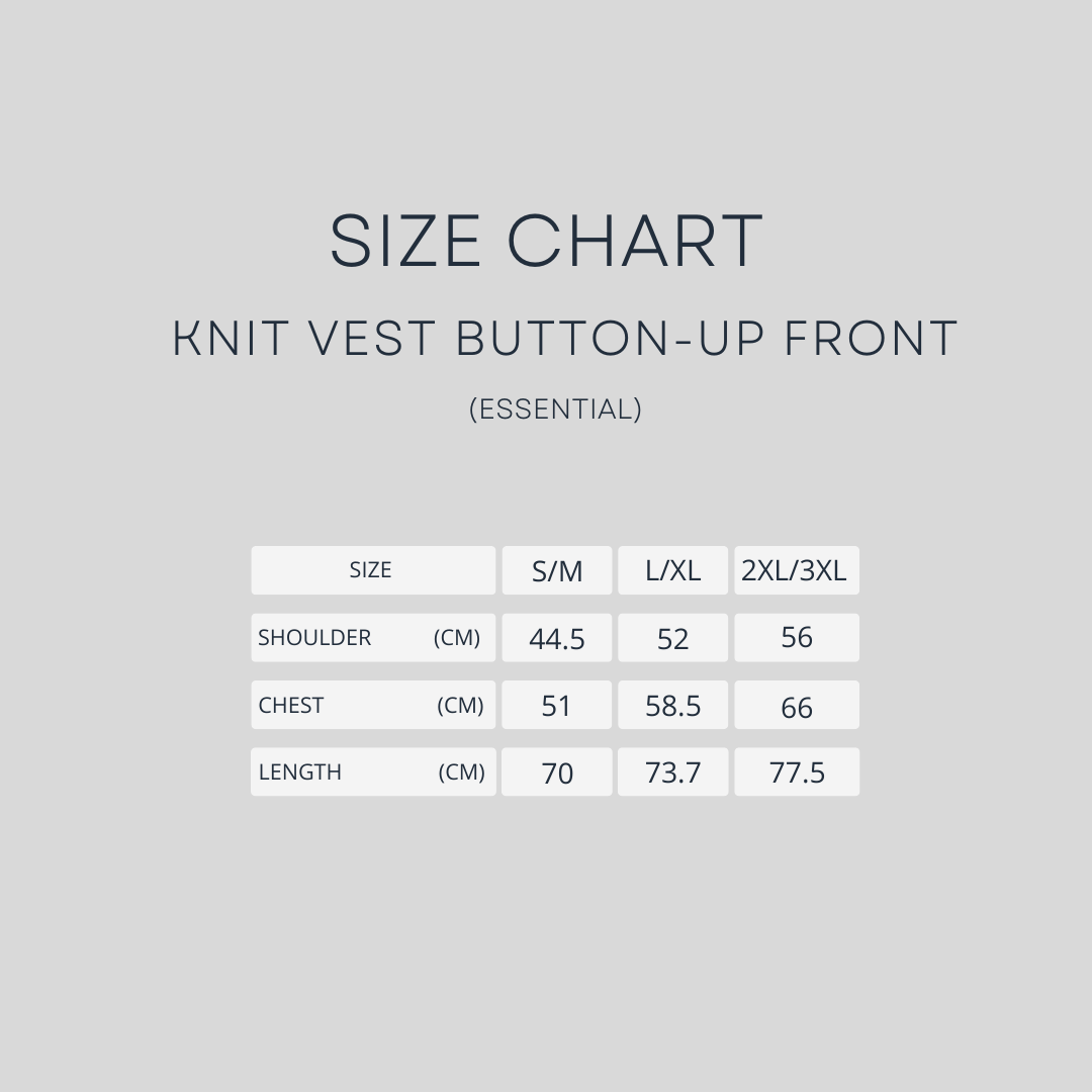 Knit Vest - Beige Button-Up