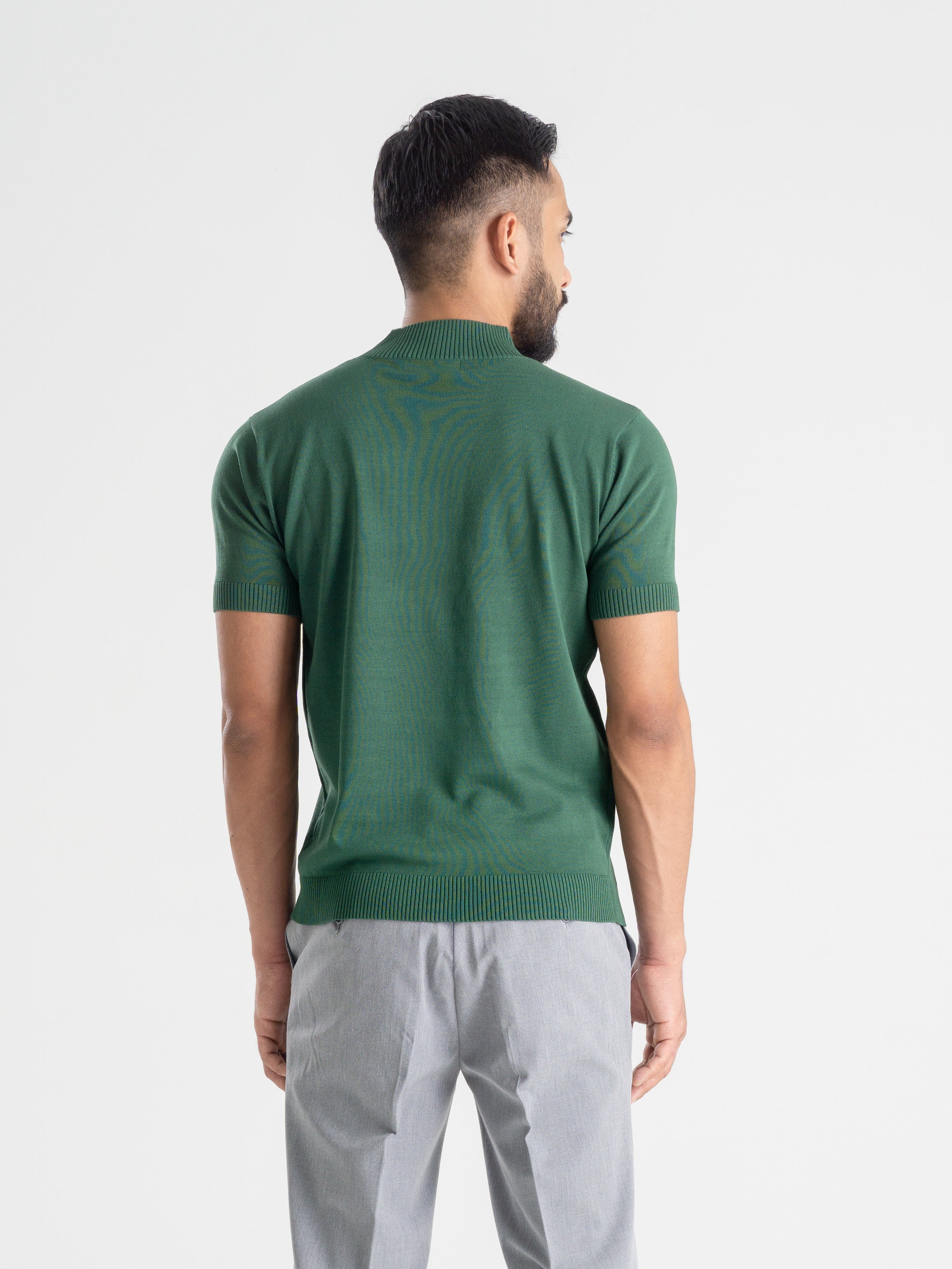 Knit-Crew-Neck-Tee-Green_03 - Zeve