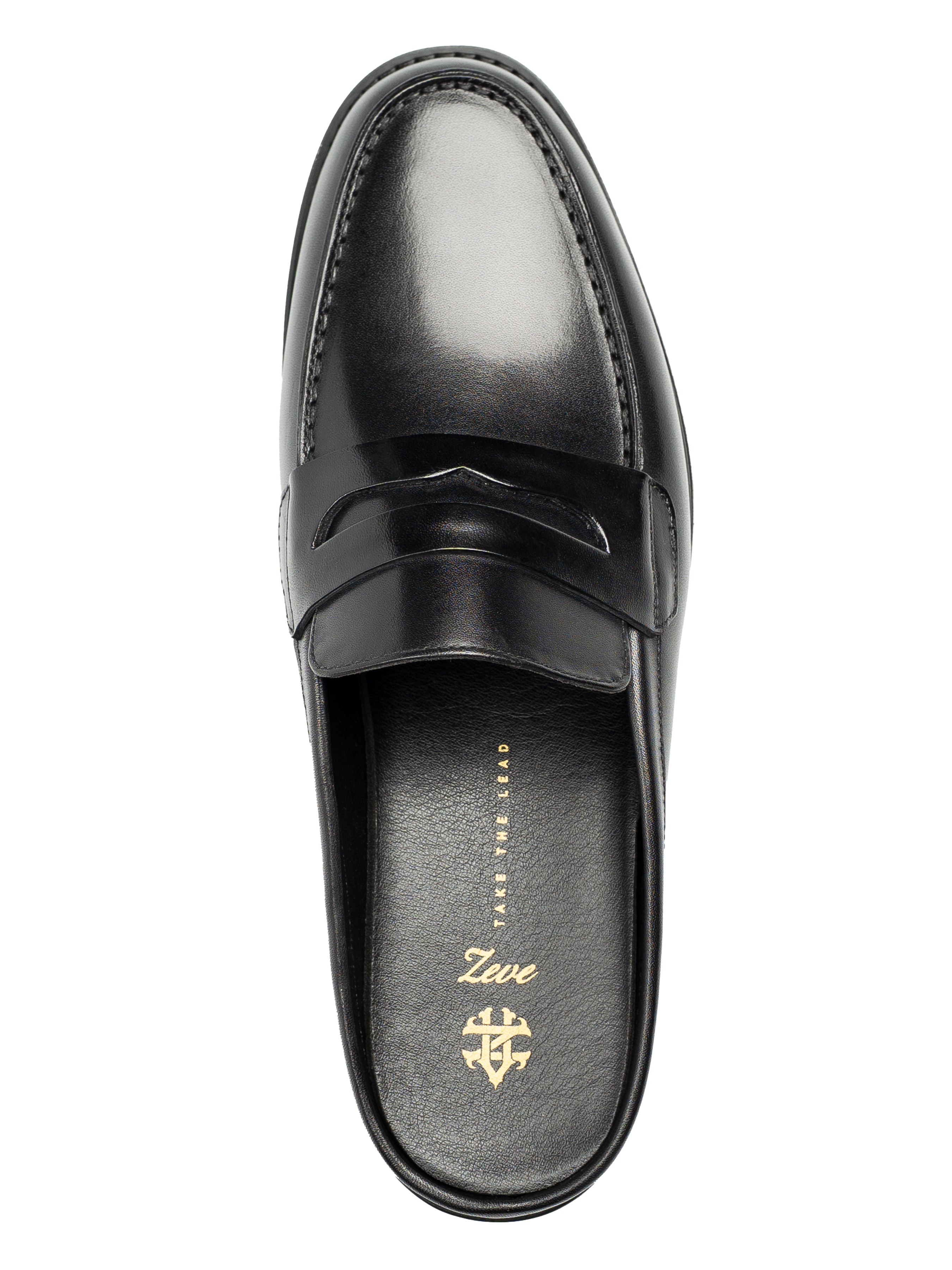 Levan Mules - Solid Black Leather