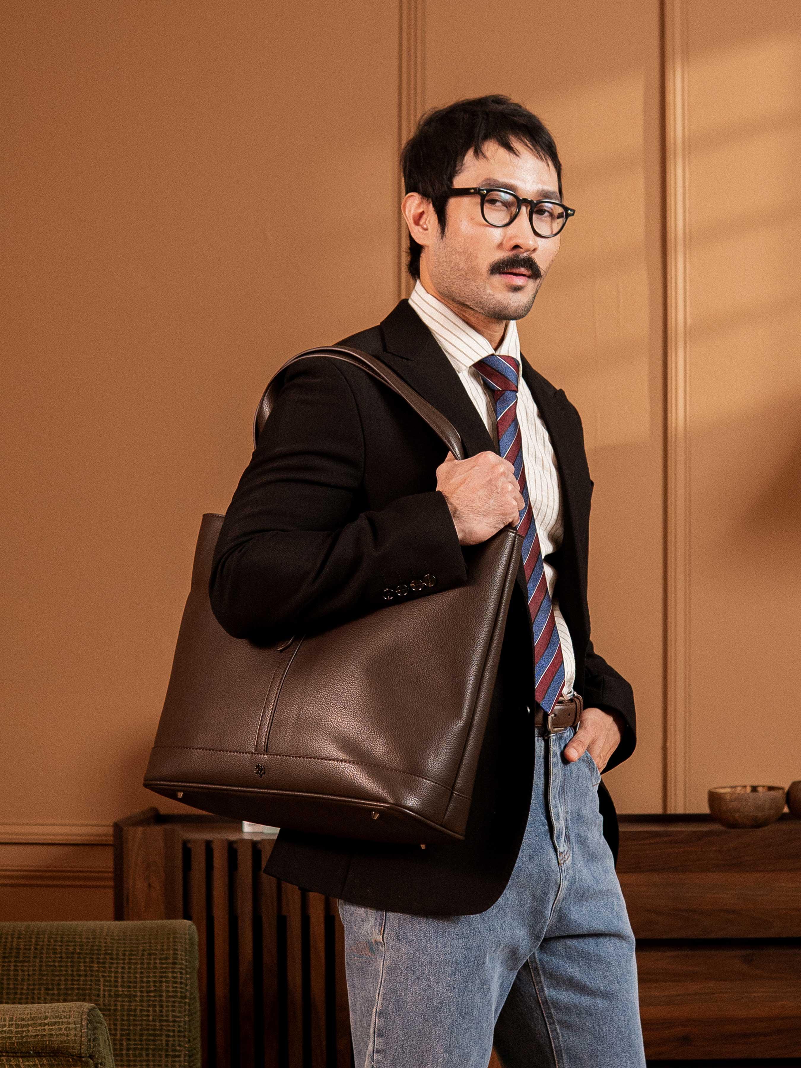 LorettoToteBagCoffeeLeather7 - Zeve