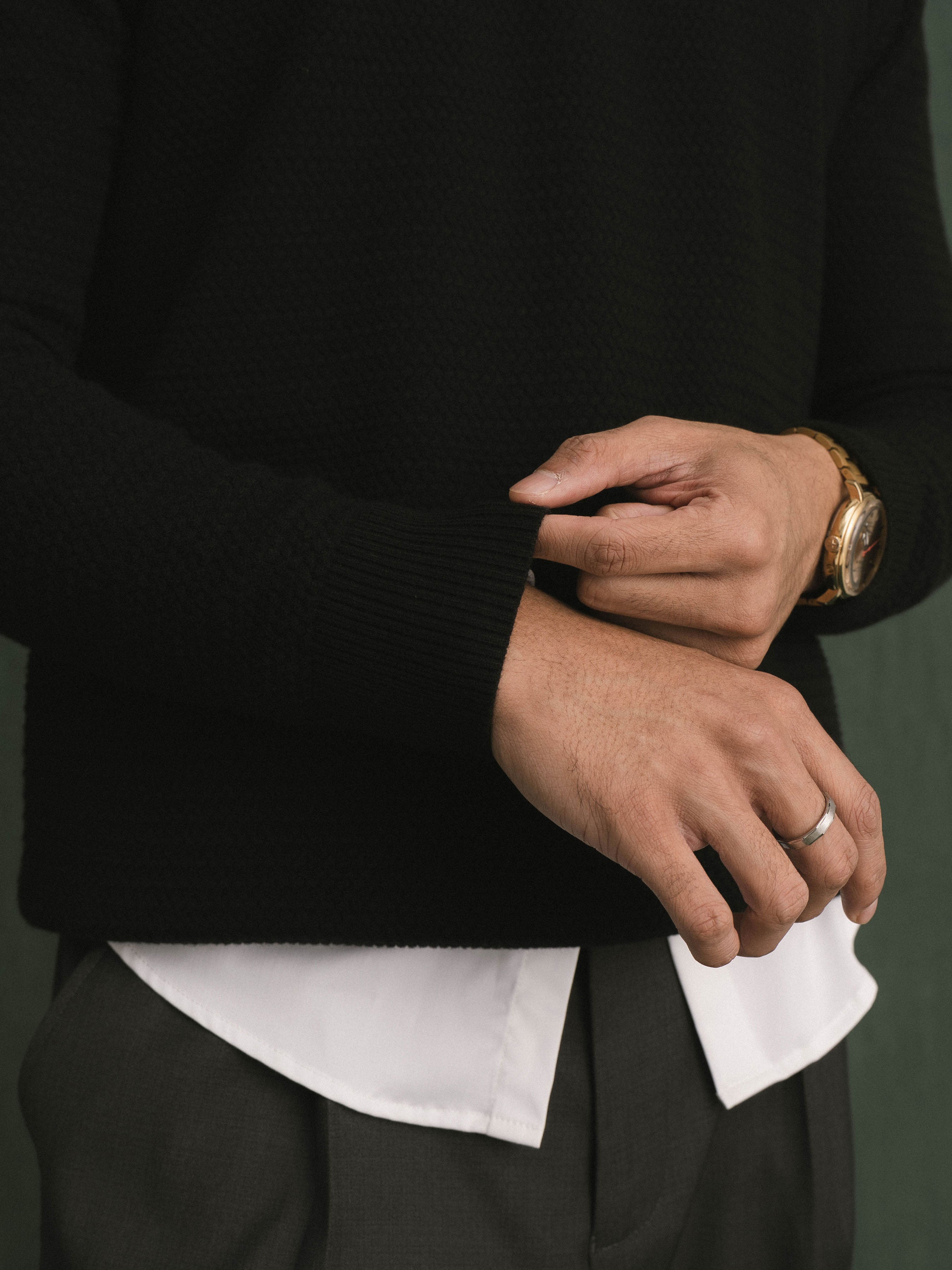 Marcel Knit - Black Quater-Zip