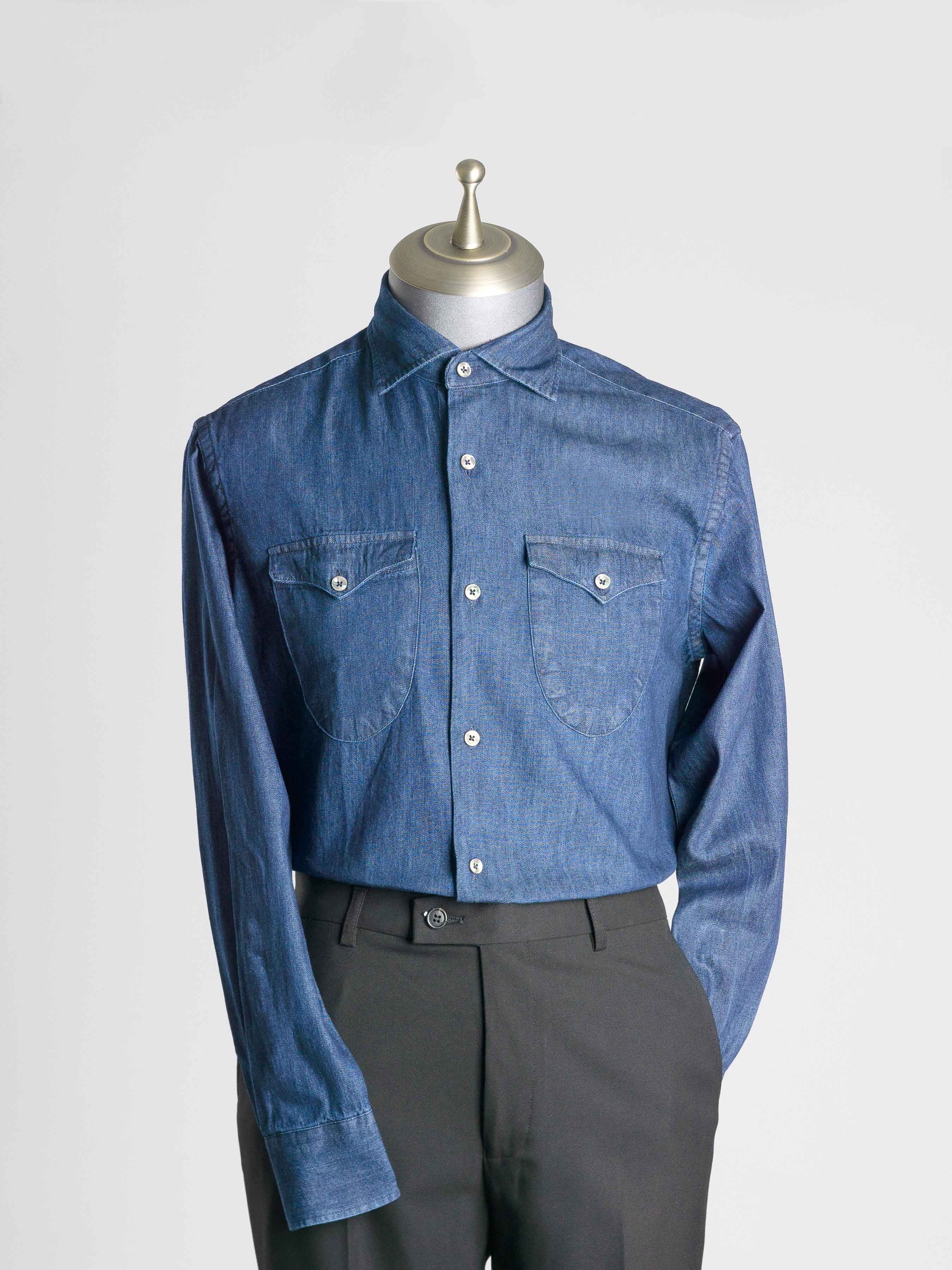 Mateo-Denim-Shirt-Dark-Blue-Windsor-Collar-Main_3e4be0d1-08e1-4648-a9ed-a17f126560e5 - Zeve