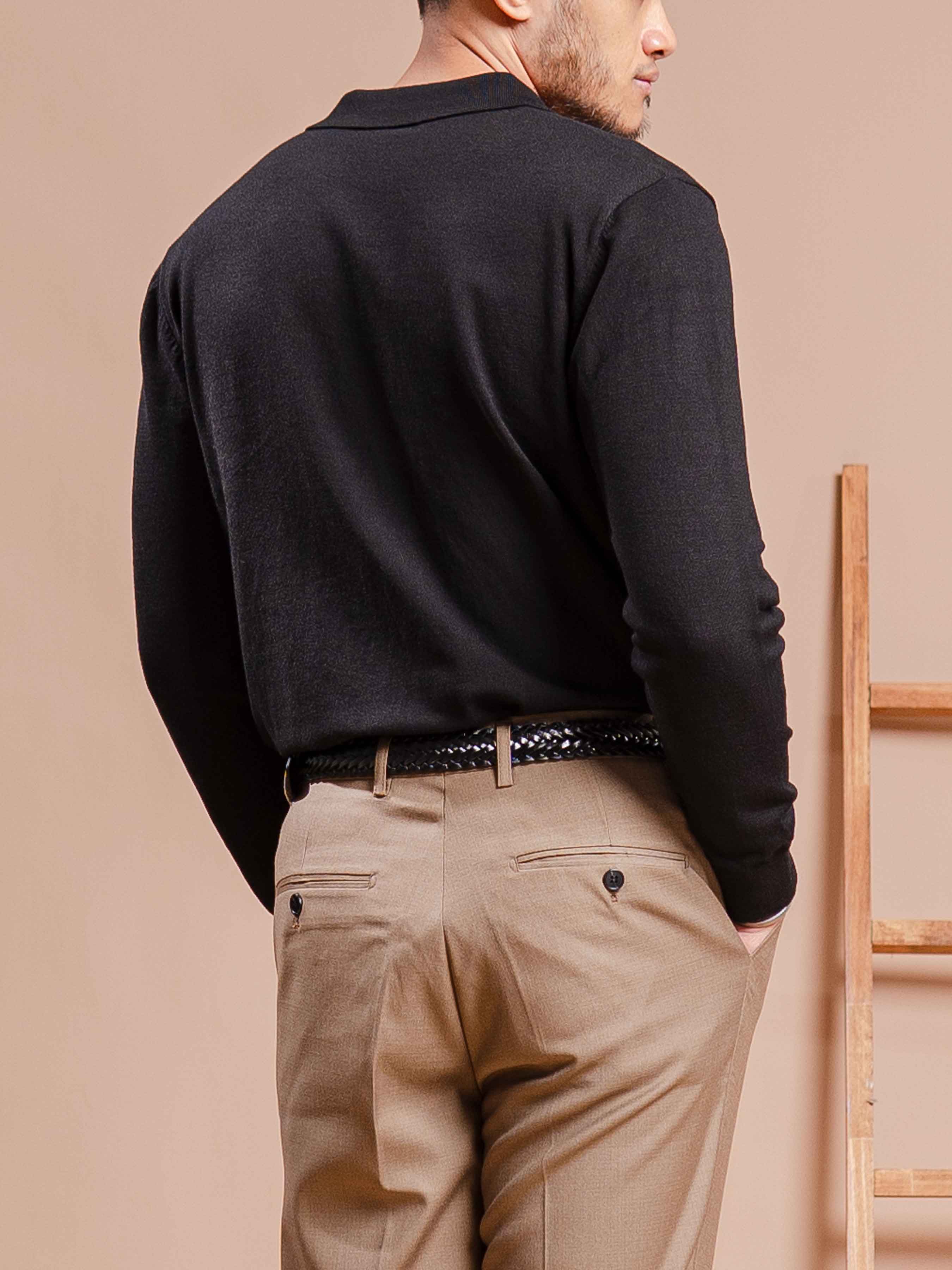 MilanoKnitBlackQuarter-Zip6 - Zeve