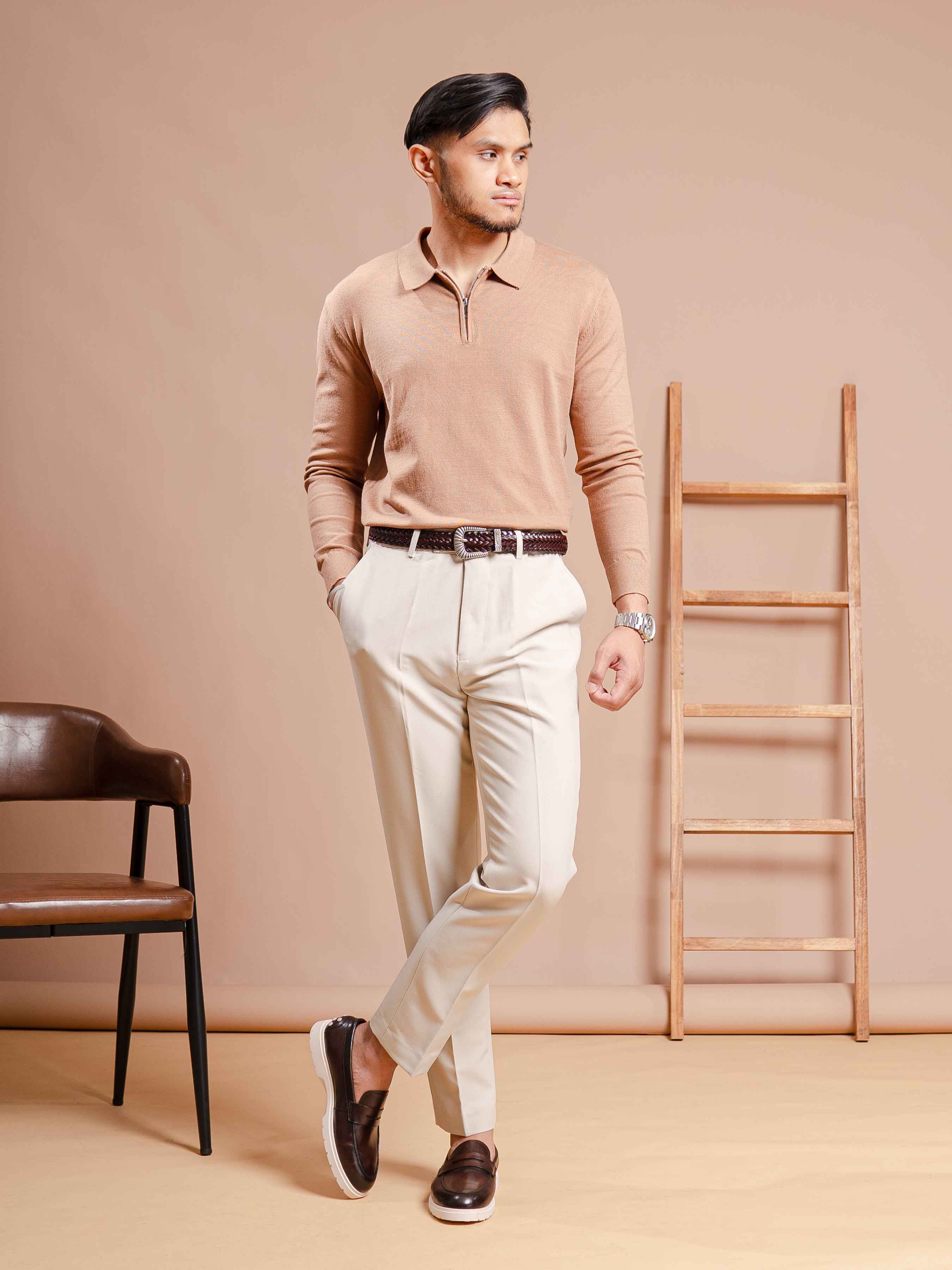 Milano Knit - Khakis Quarter-Zip