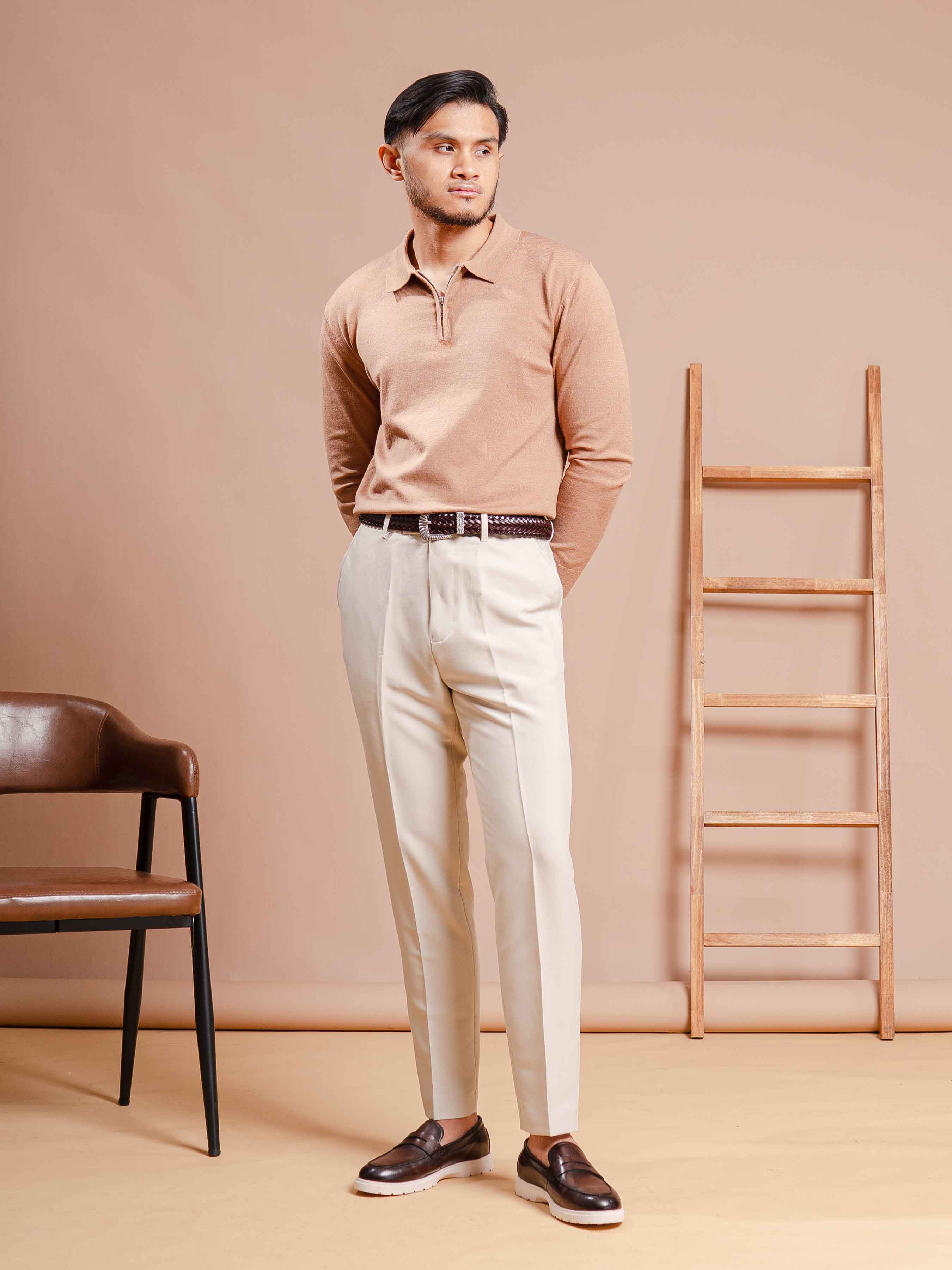 Milano Knit - Khakis Quarter-Zip