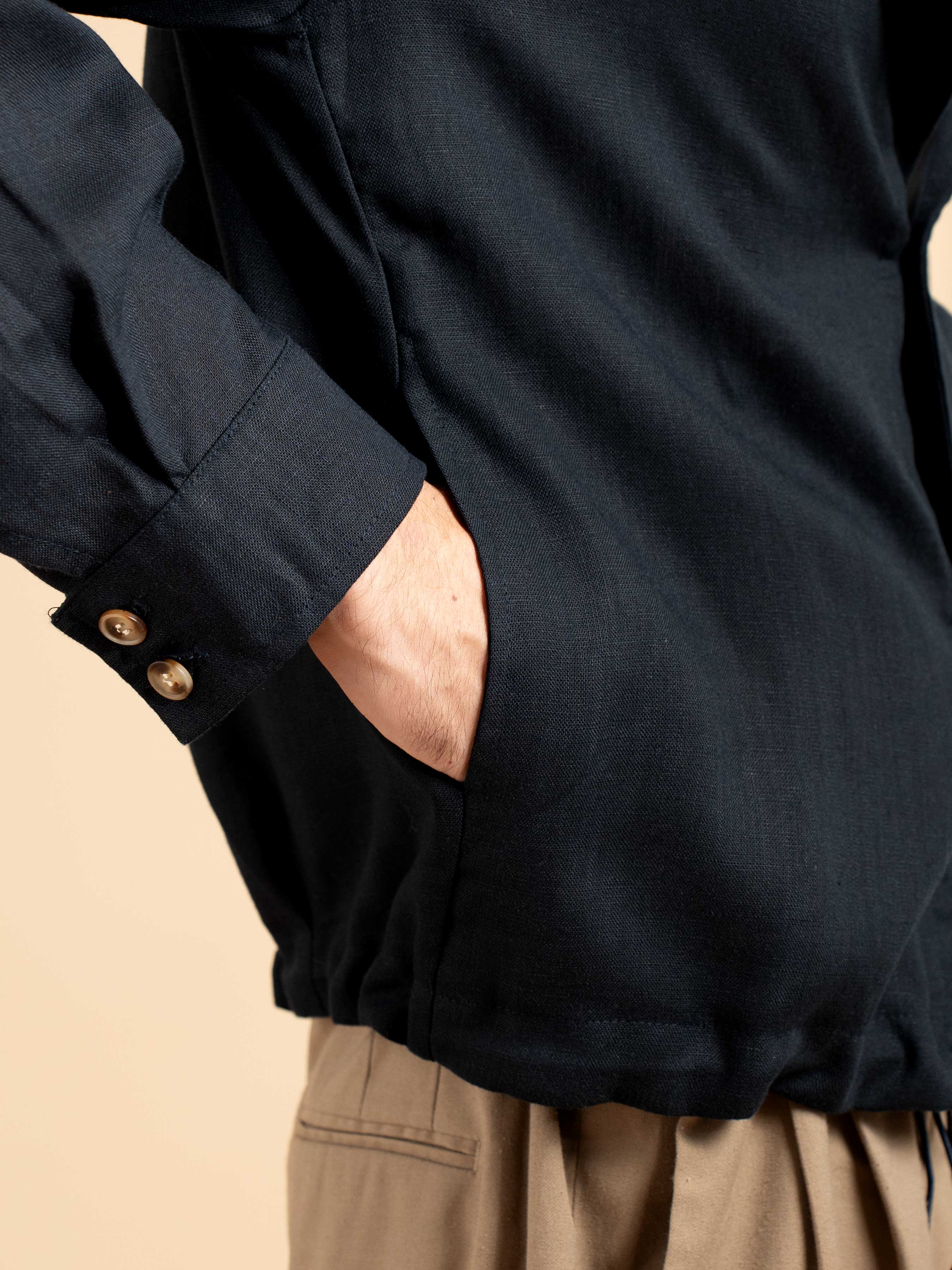 Nile Linen Overshirt - Blue