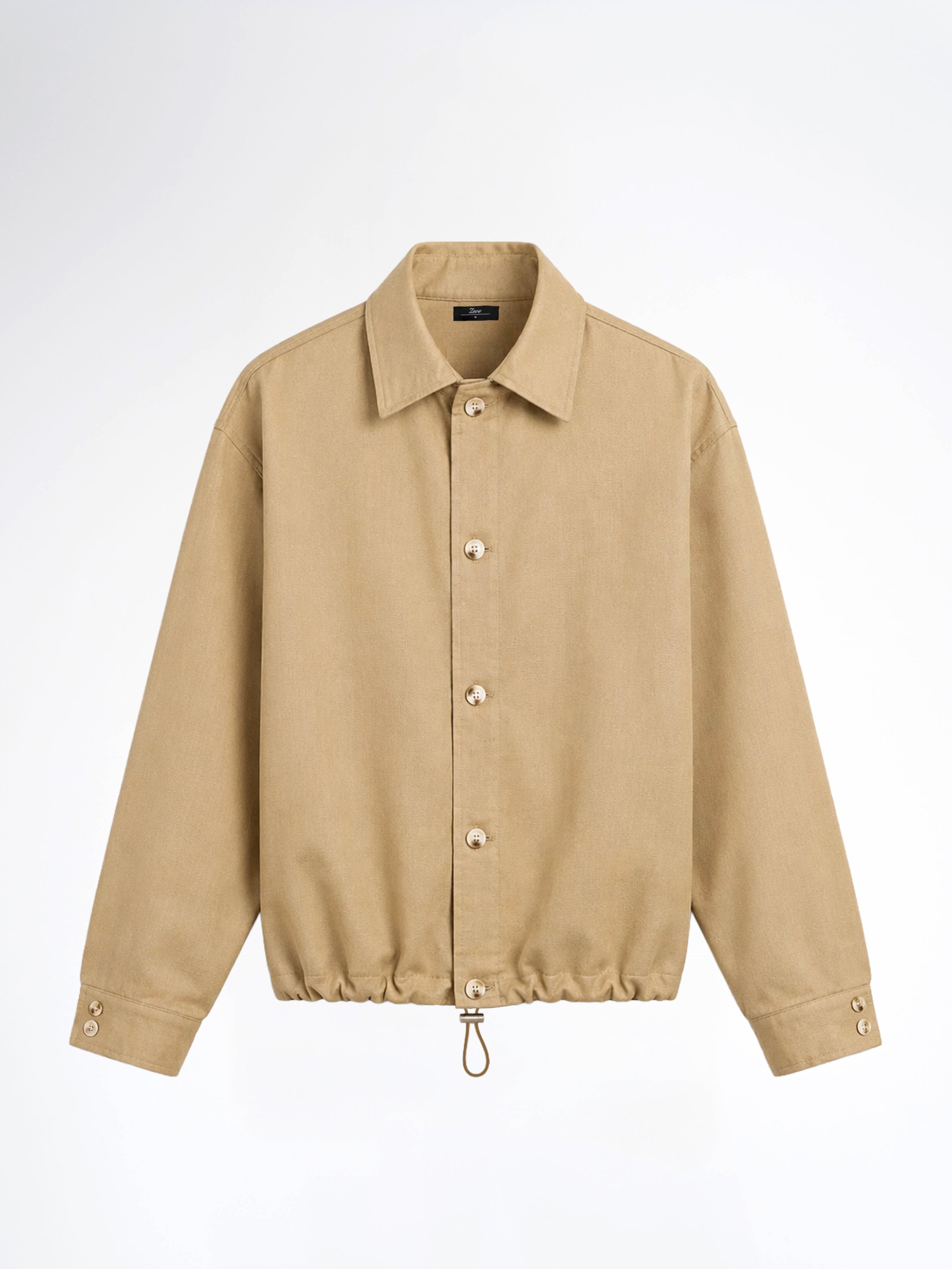 Nile Linen Overshirt - Khaki