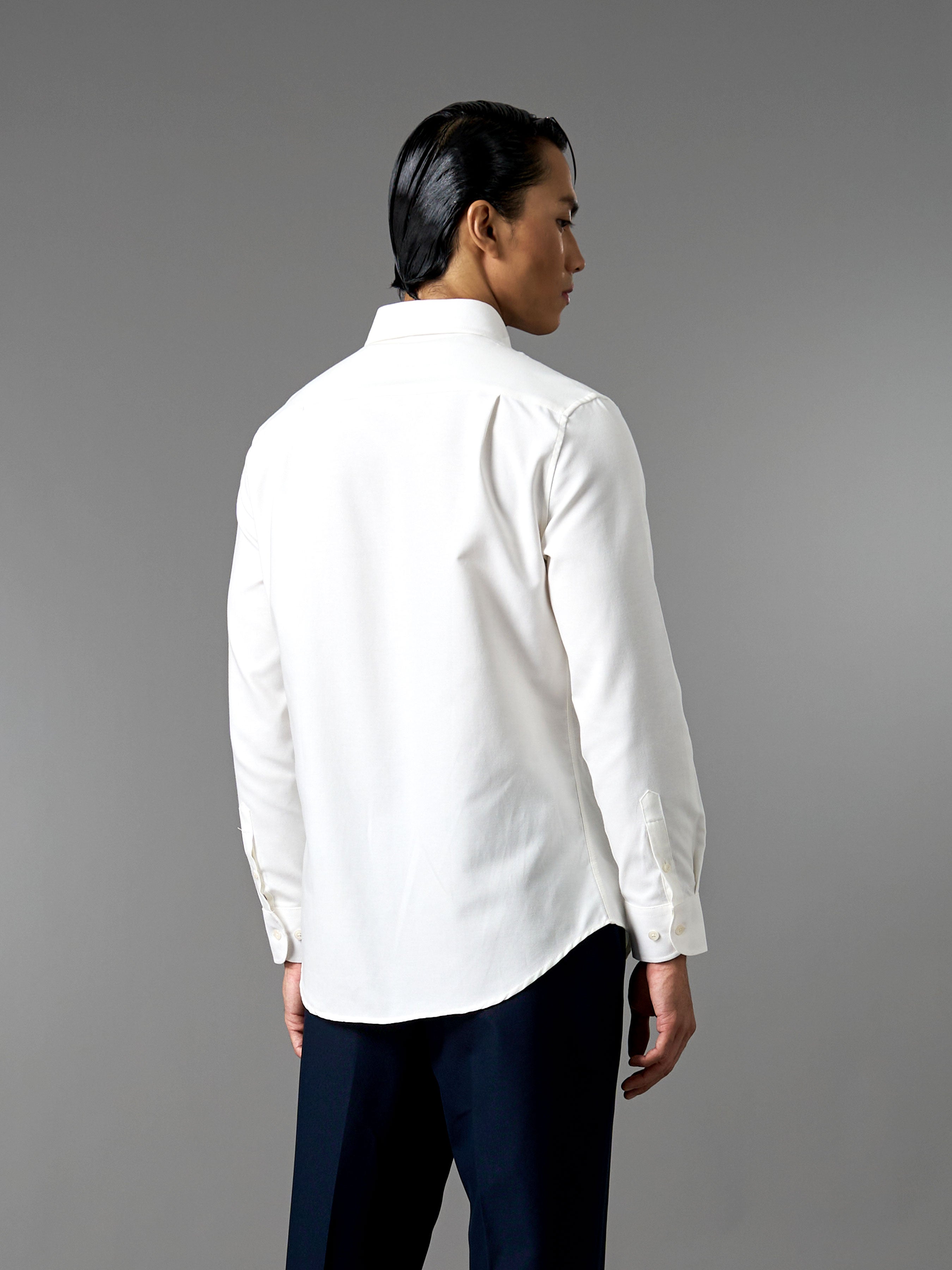 Oxford Shirt - White (Button Down Collar)