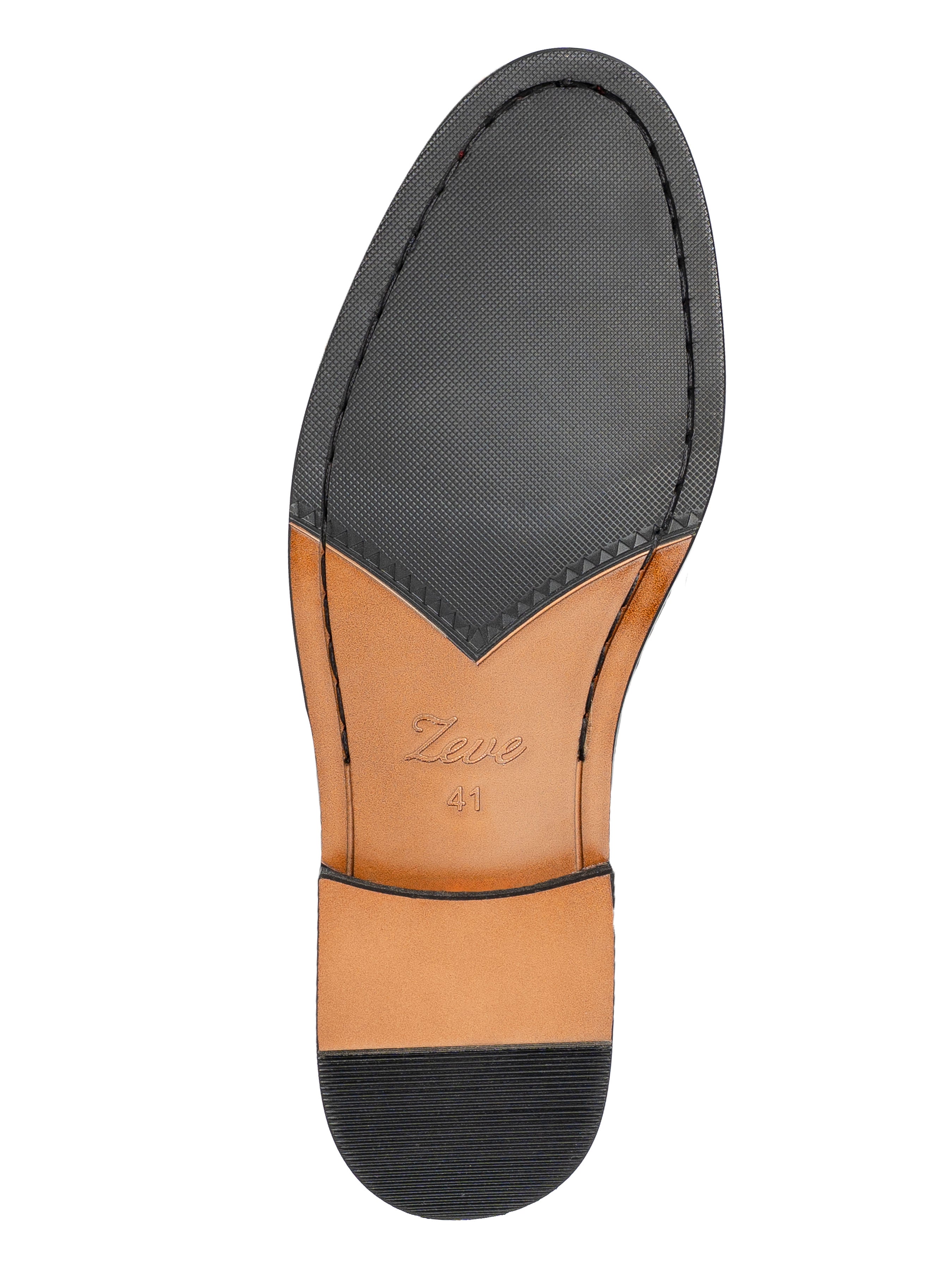 PennyLoaferBlackGrey_HandPaintedPatina_Sole - Zeve