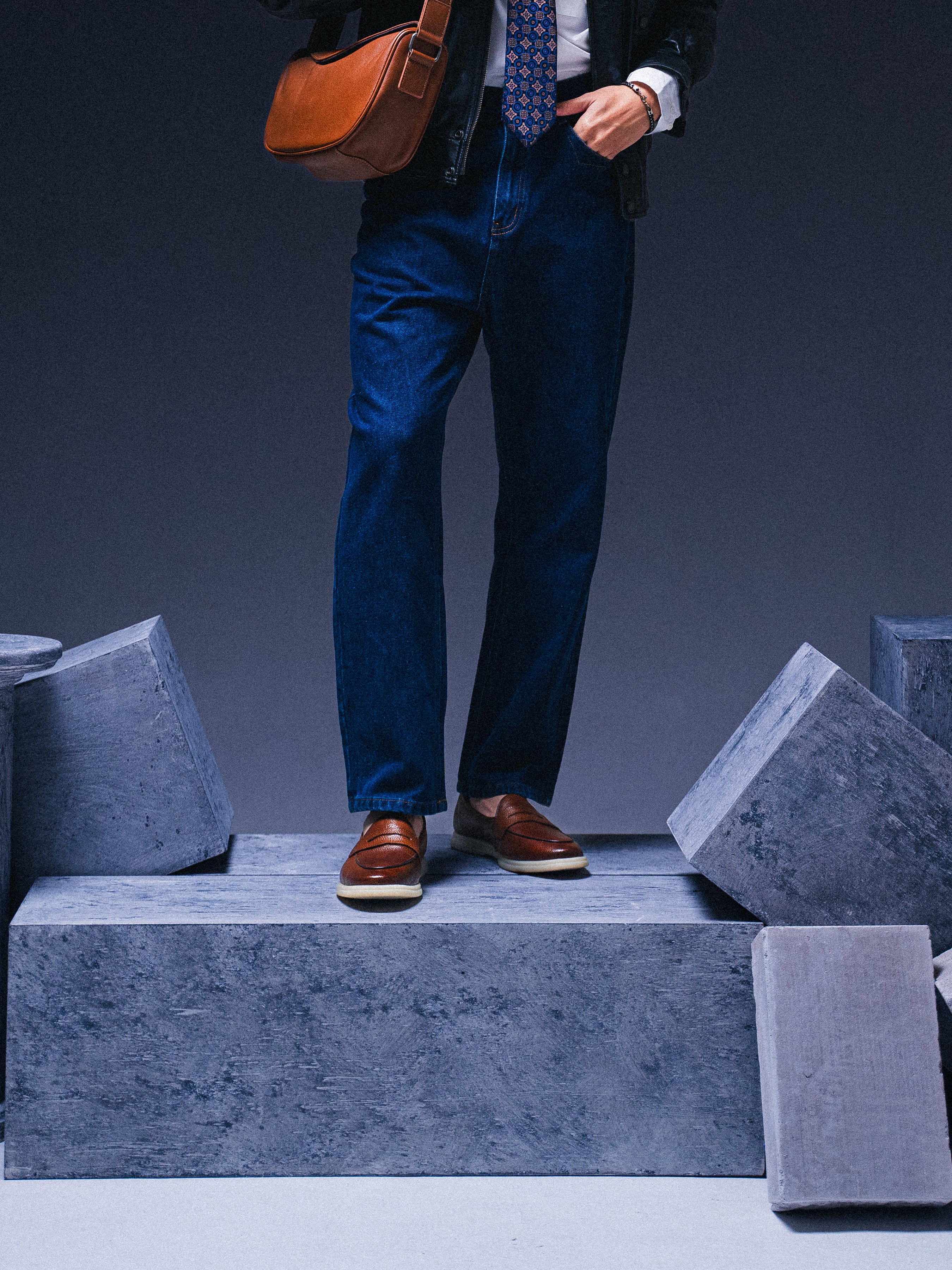 Pietro Belgian Loafer - Brown Pebble Grain Leather (Soflex Sole)