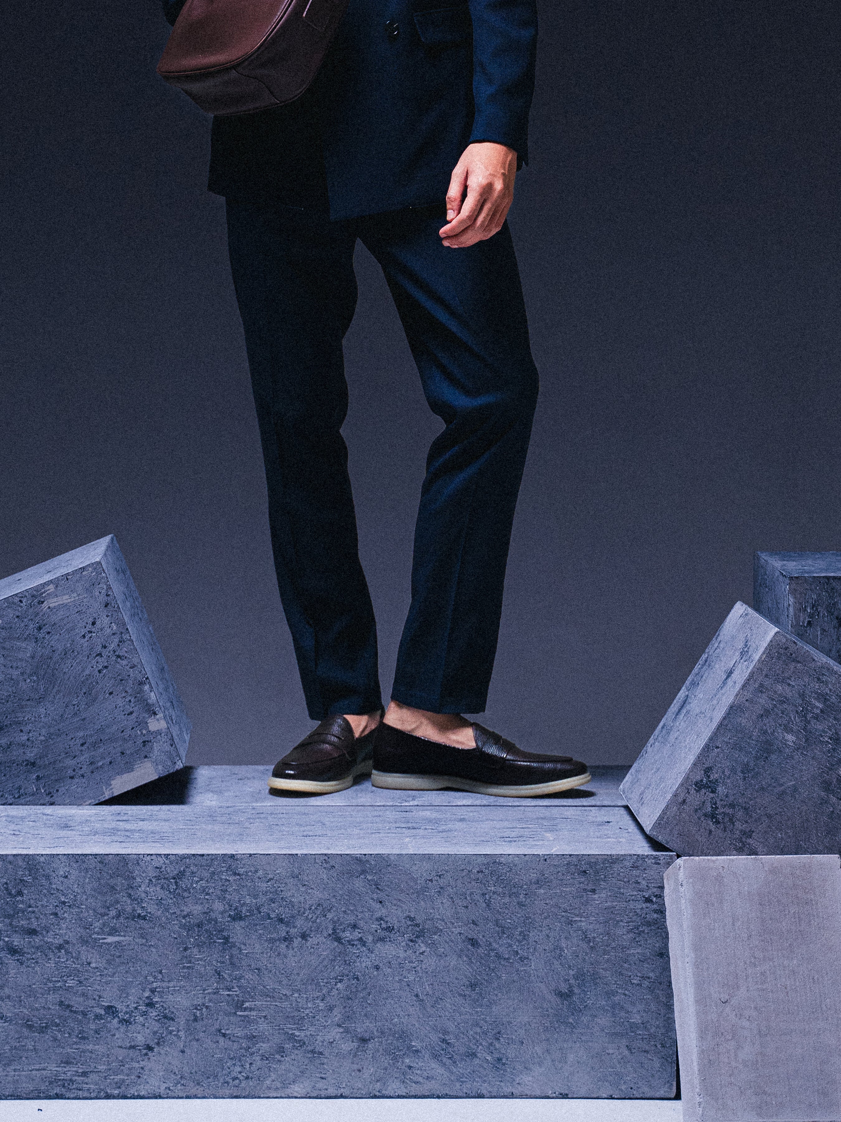 Pietro Belgian Loafer - Coffee Pebble Grain Leather (Soflex Sole)