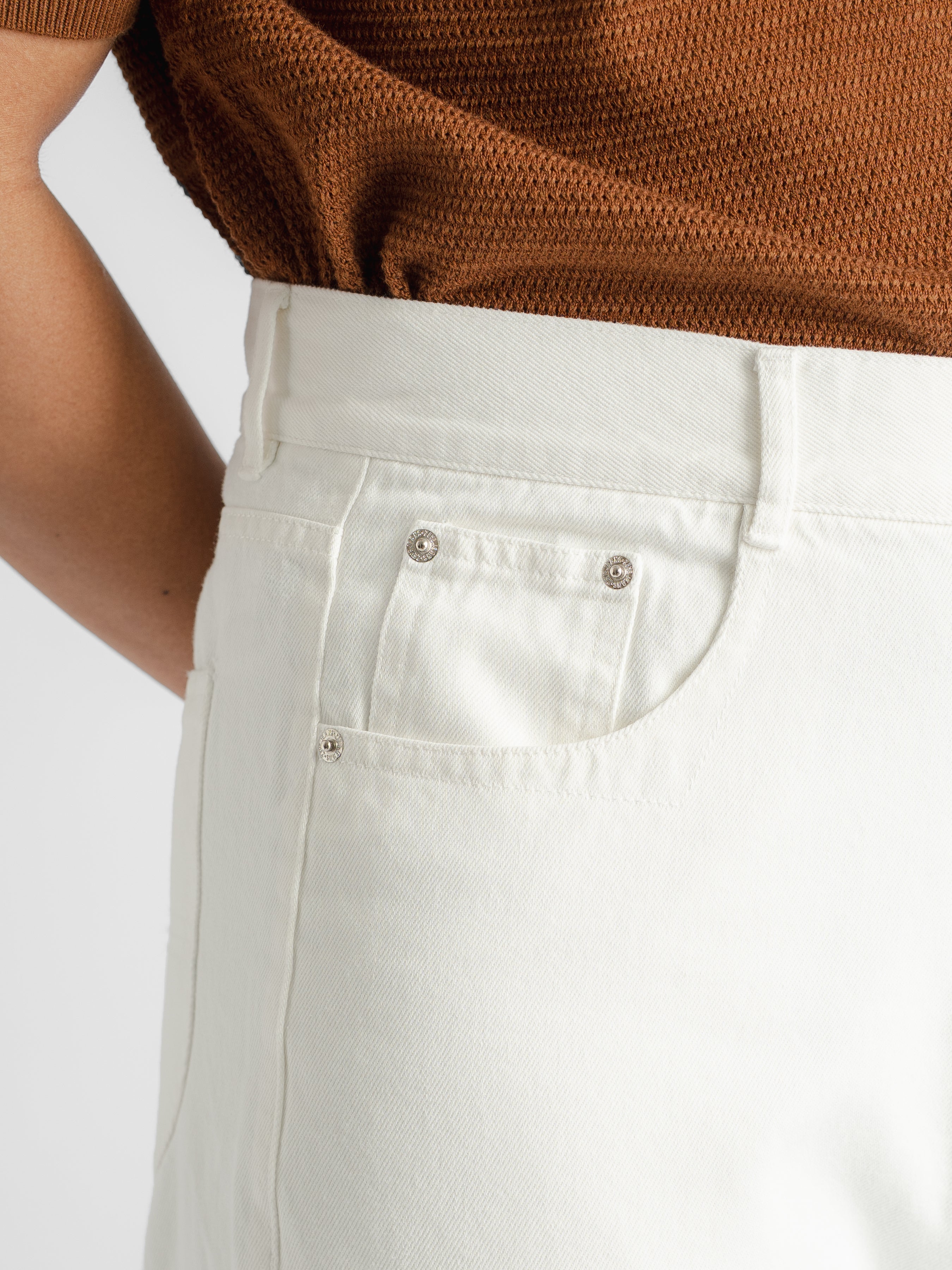 Palermo High Waisted Jeans - White (Wide Fit)