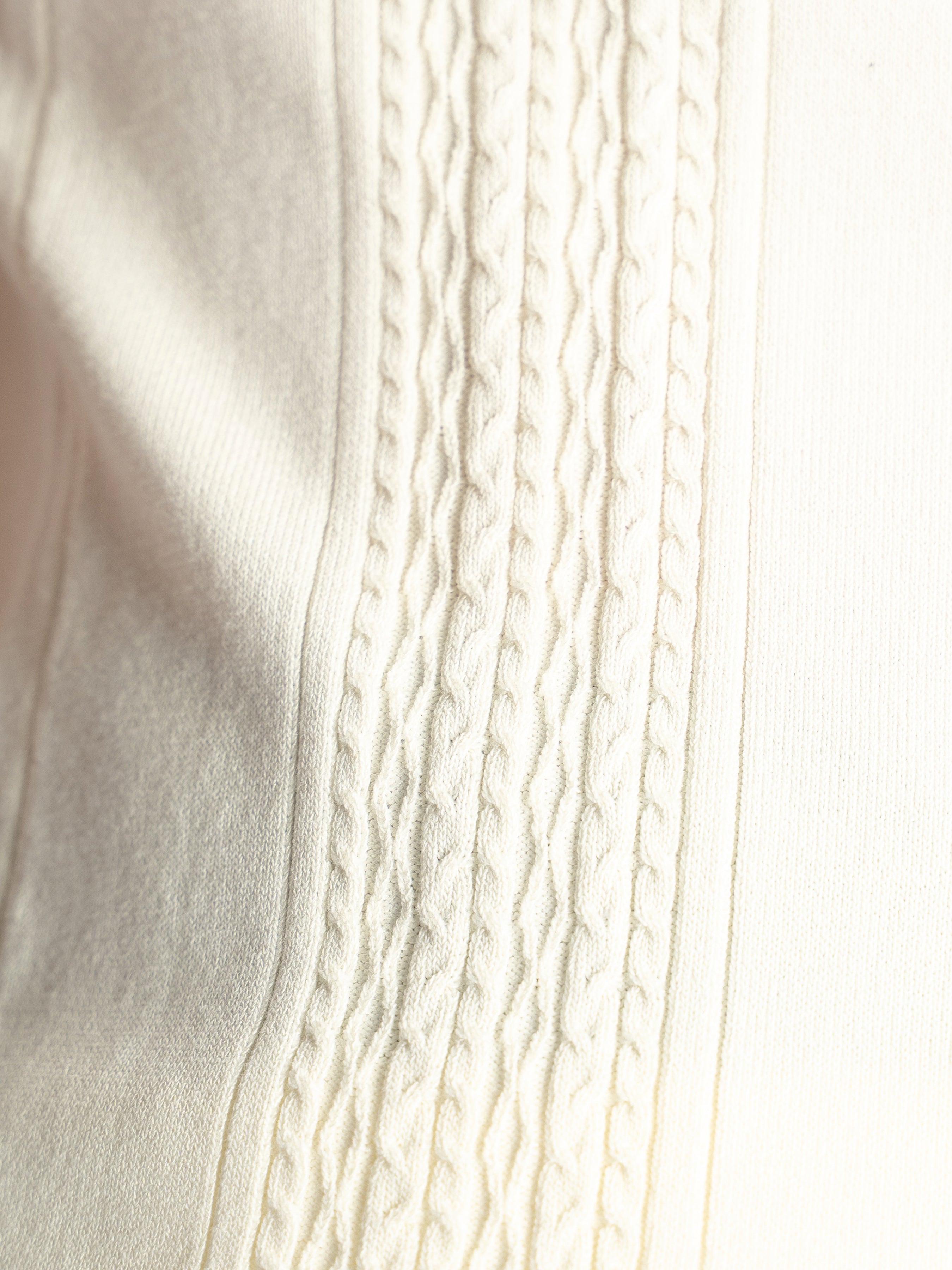Renzo Knit Polo Tee - Beige Quarter-Zip