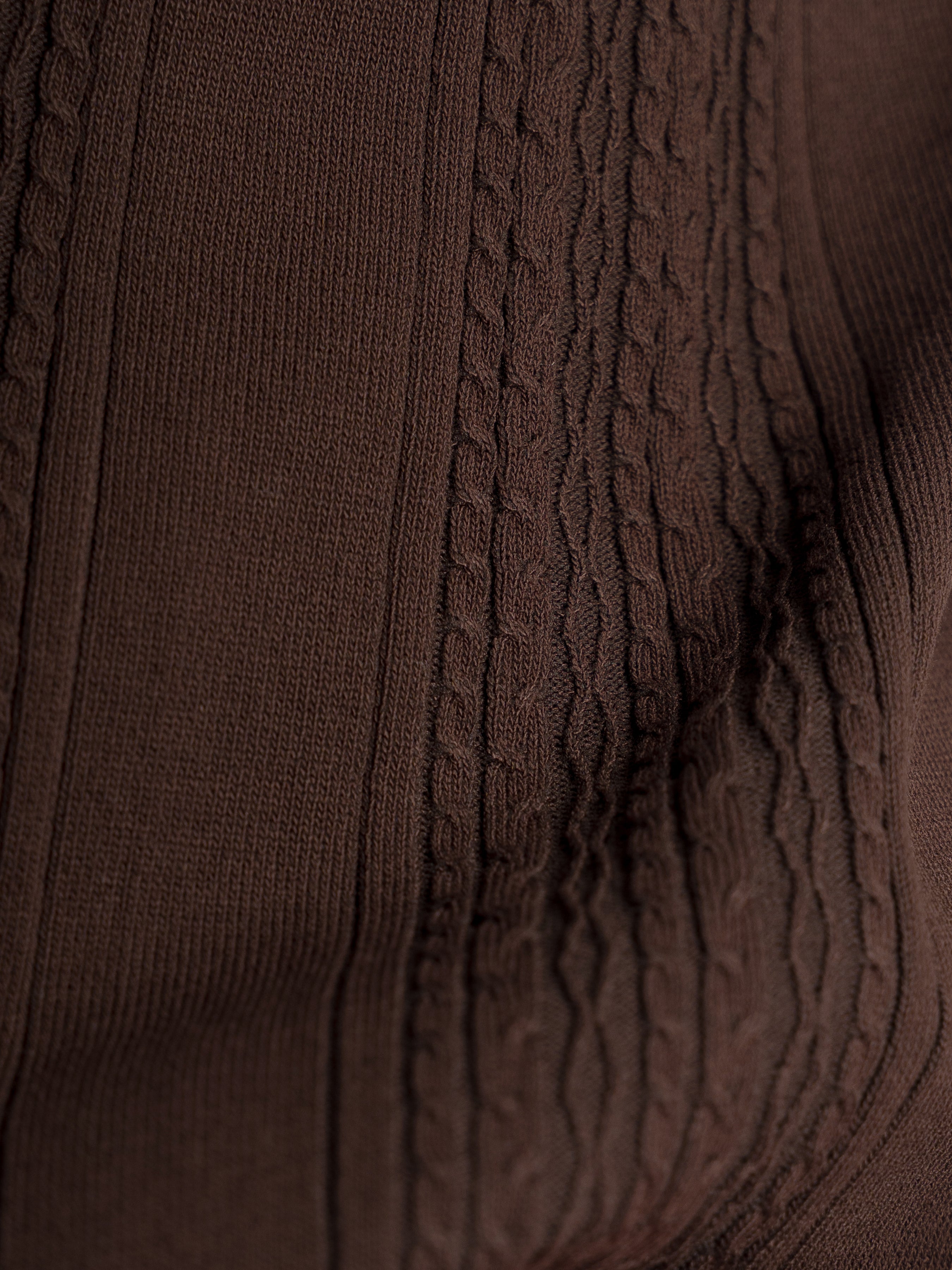 Renzo Knit Polo Tee - Dark Coffee Quarter-Zip
