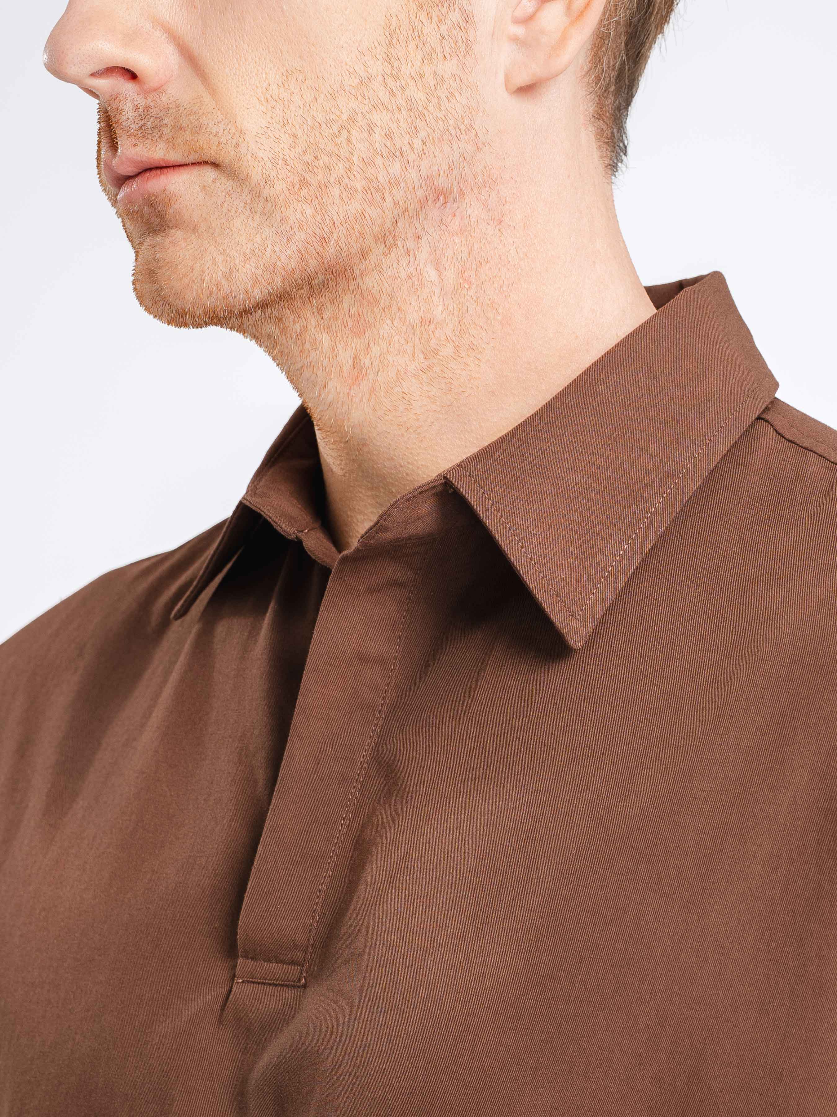 RistoShirtDarkbrown_OpenCollar_6_f62dbac7-151a-43f8-8243-0d4b0ecc8136 - Zeve