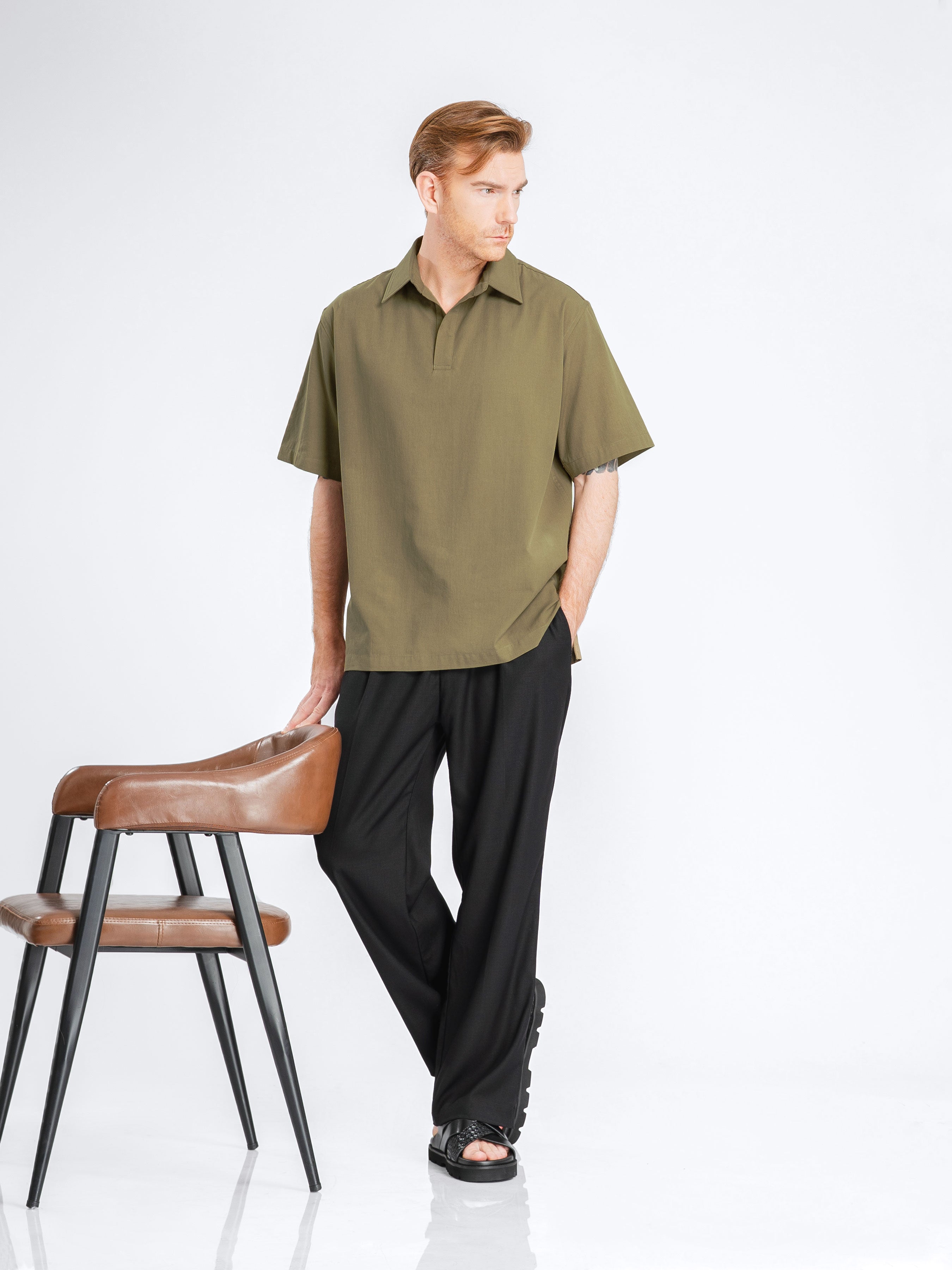 RistoShirtGreen_OpenCollar_10_82aab272-7e08-4abb-bb9f-d943ca0062a8 - Zeve