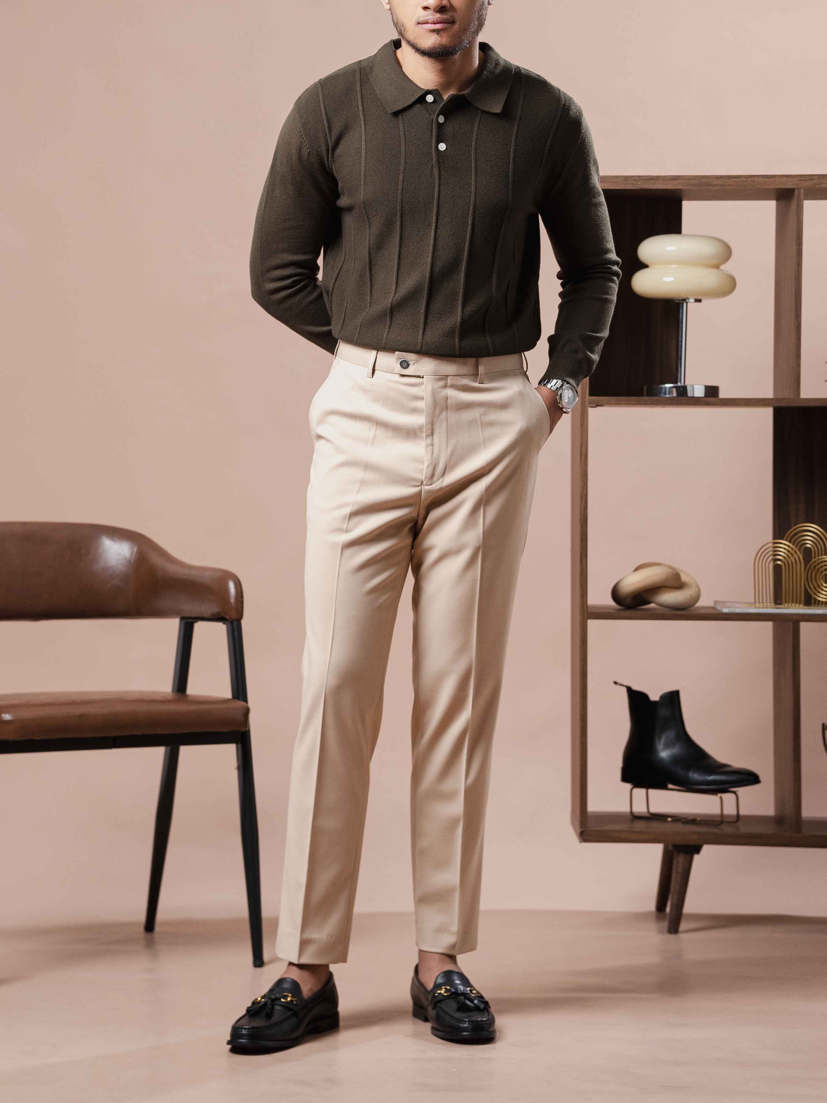 Roma Polo Knit - Army Green