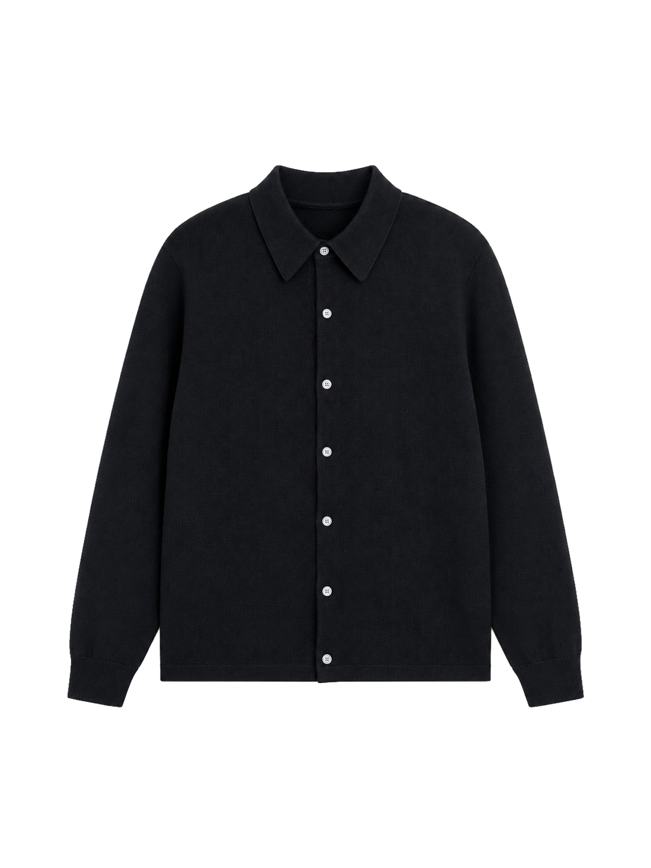 Roman Knit Shirt - Black