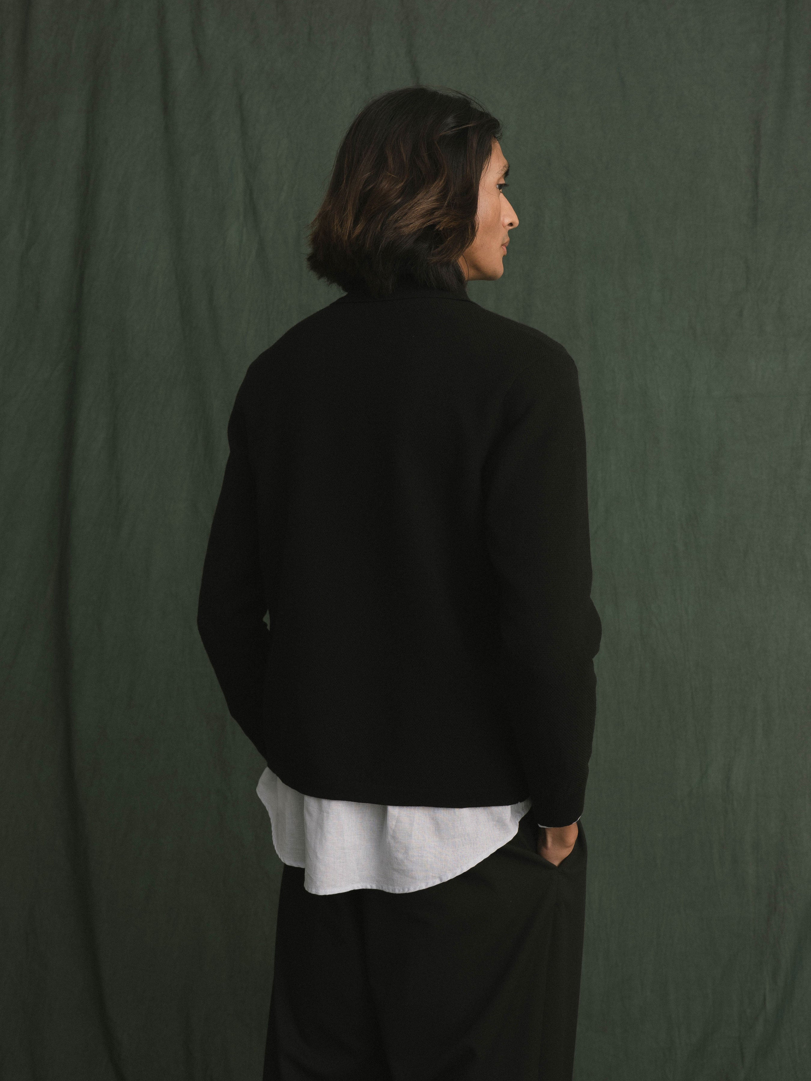 Roman Knit Shirt - Black