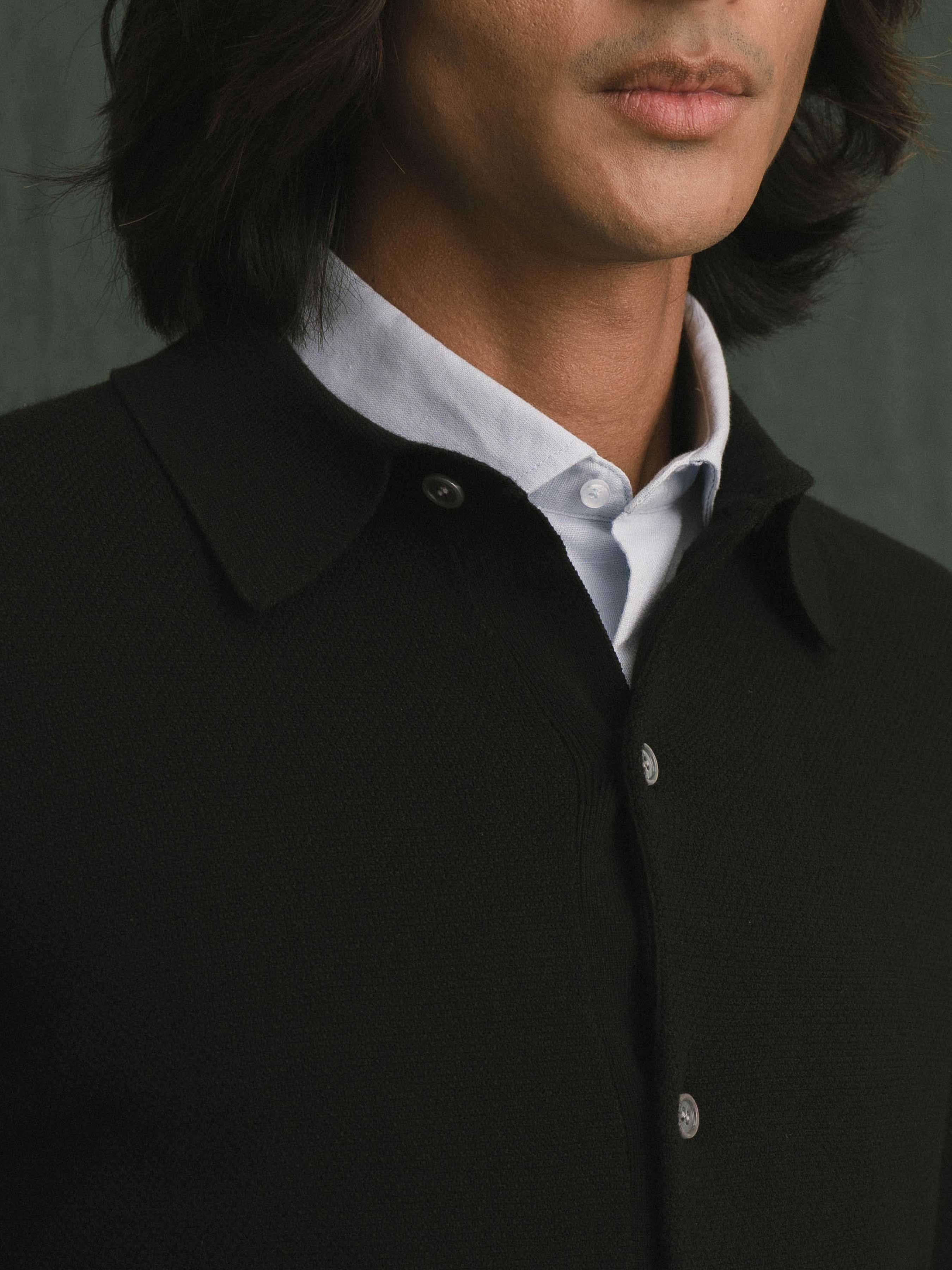 Roman Knit Shirt - Black
