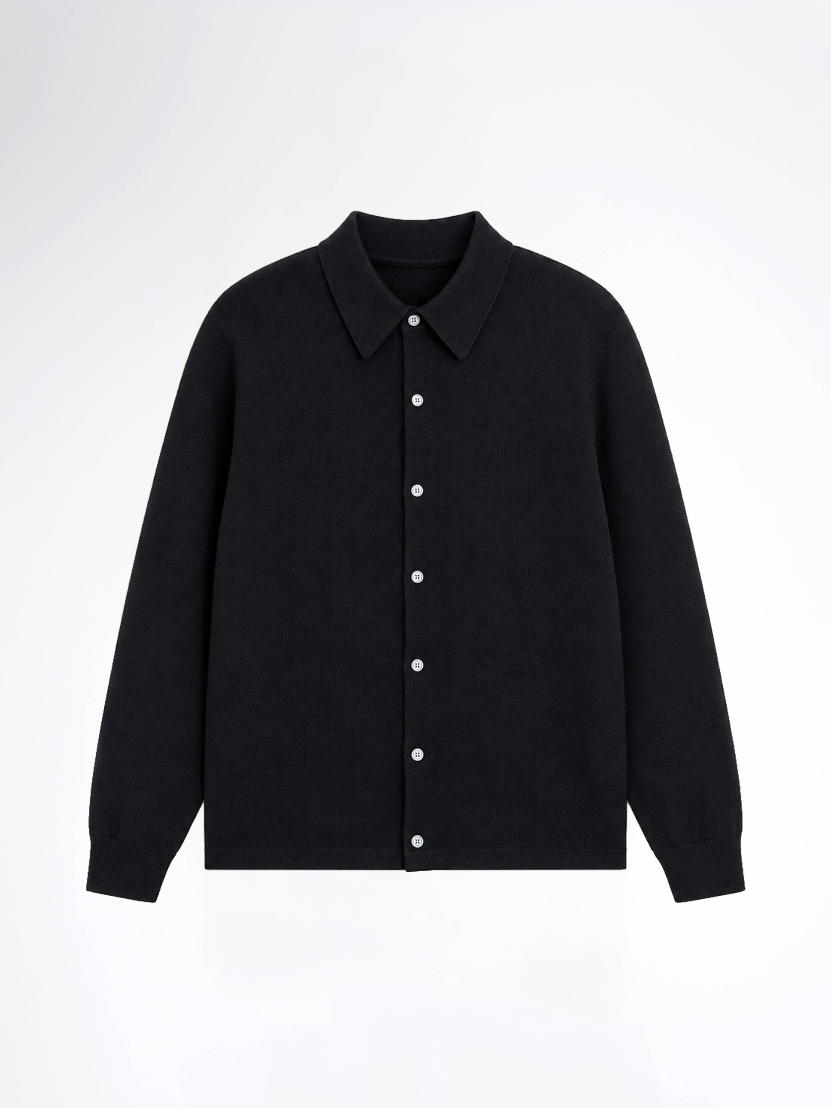 Roman Knit Shirt - Black