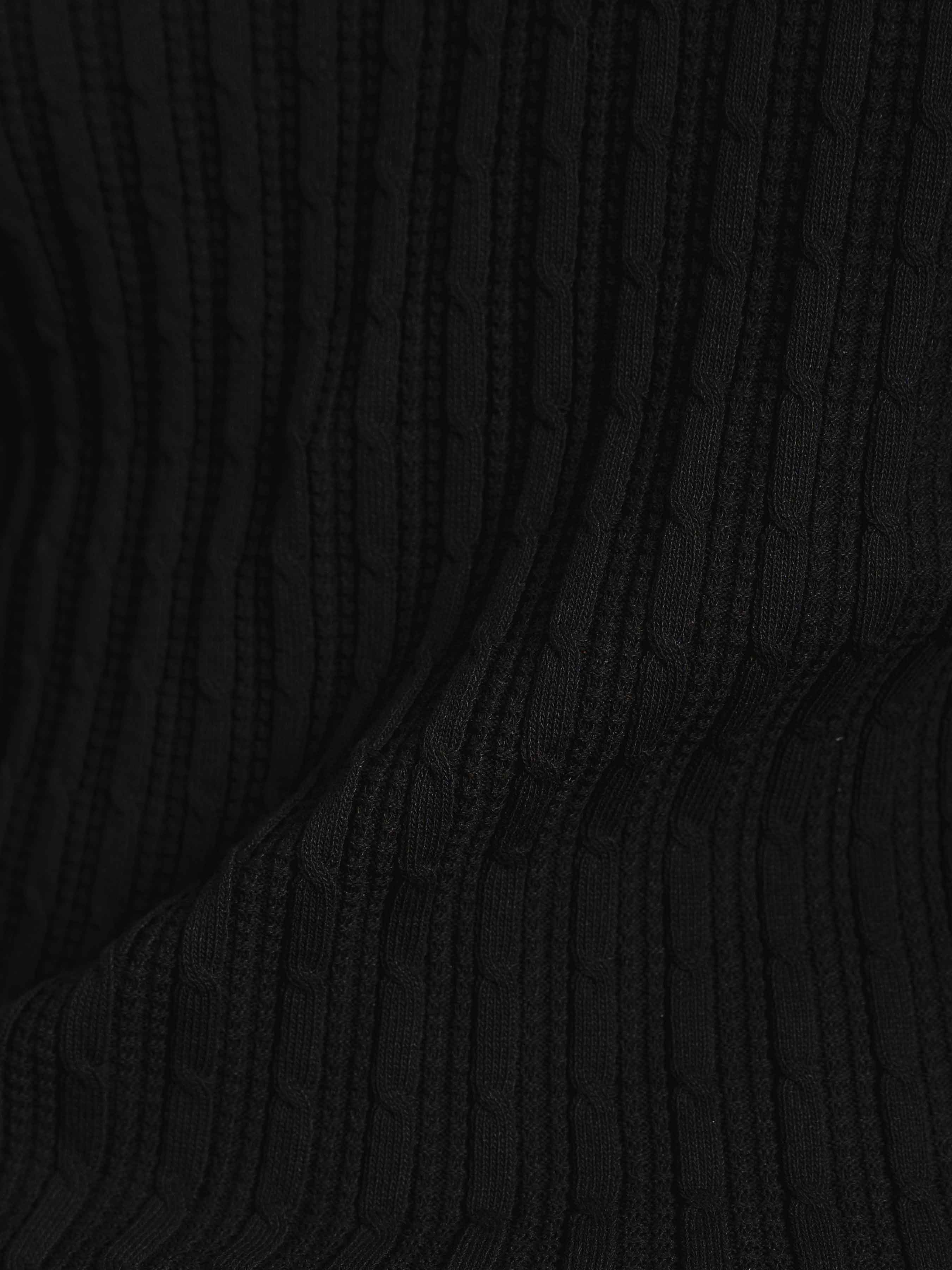 Rompii Knit Polo Tee - Black