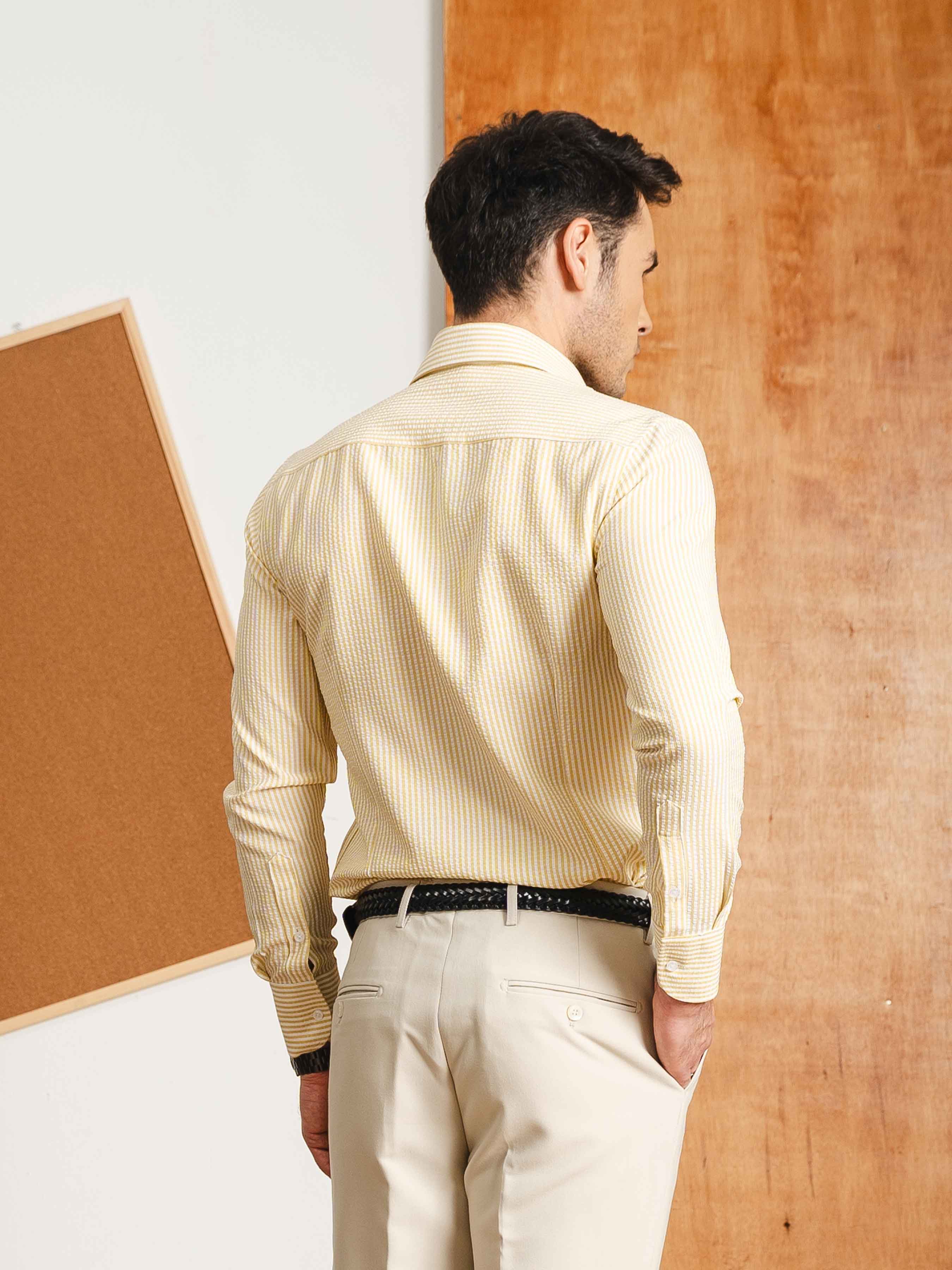 SeersuckerShirtYellow4 - Zeve