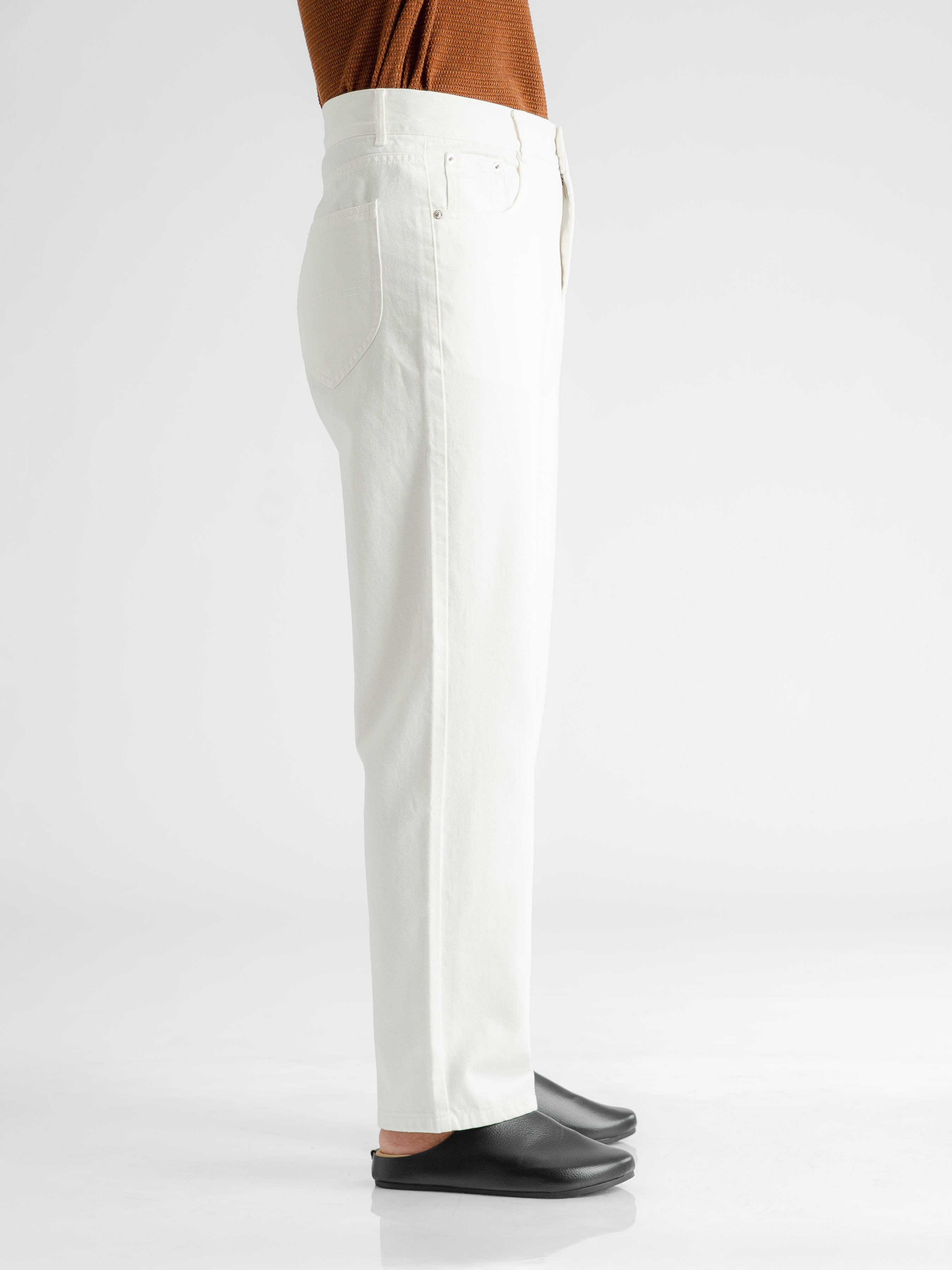 Palermo High Waisted Jeans - White (Wide Fit)