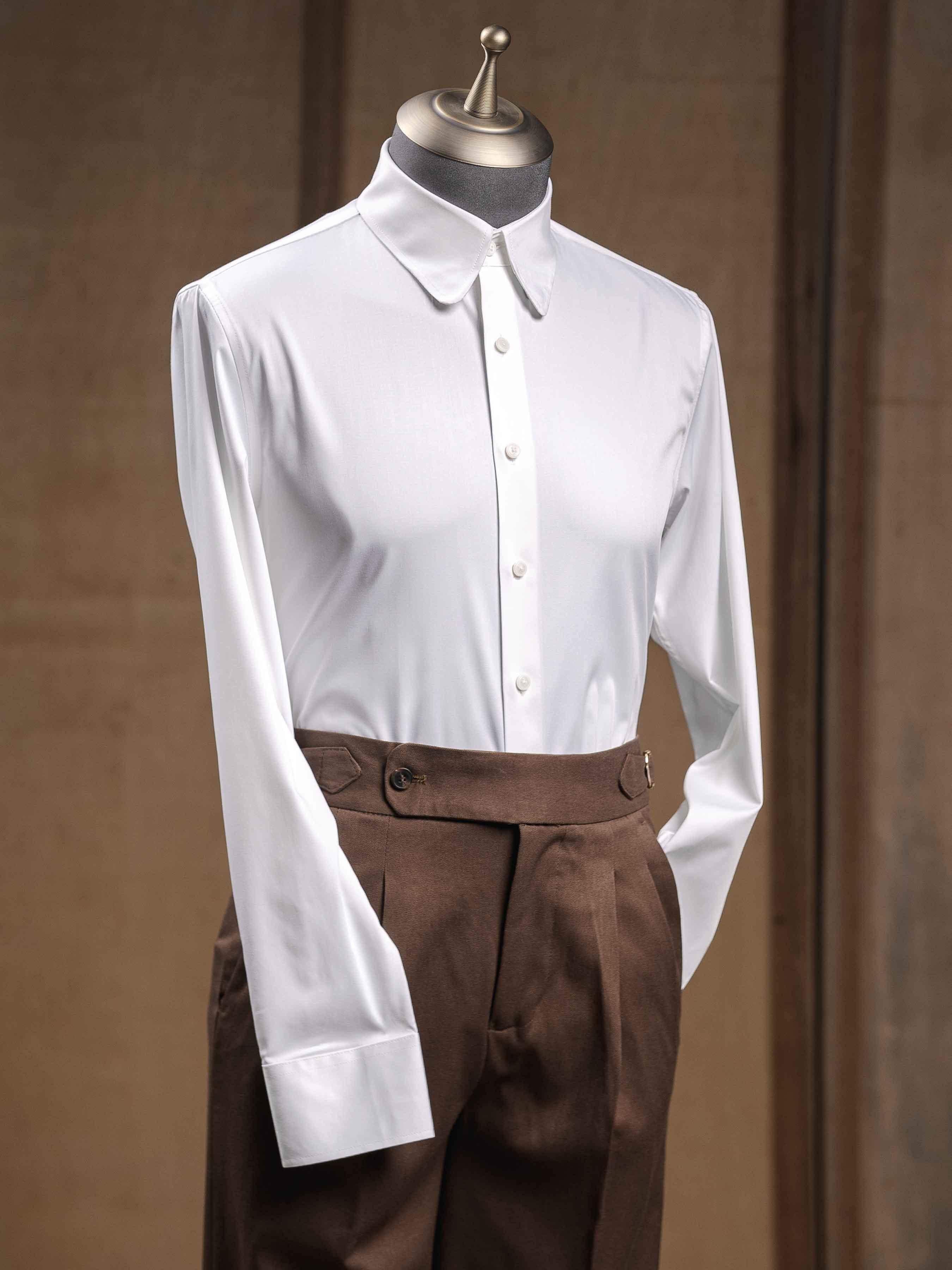 SideShirtWhiteClubCollar - Zeve