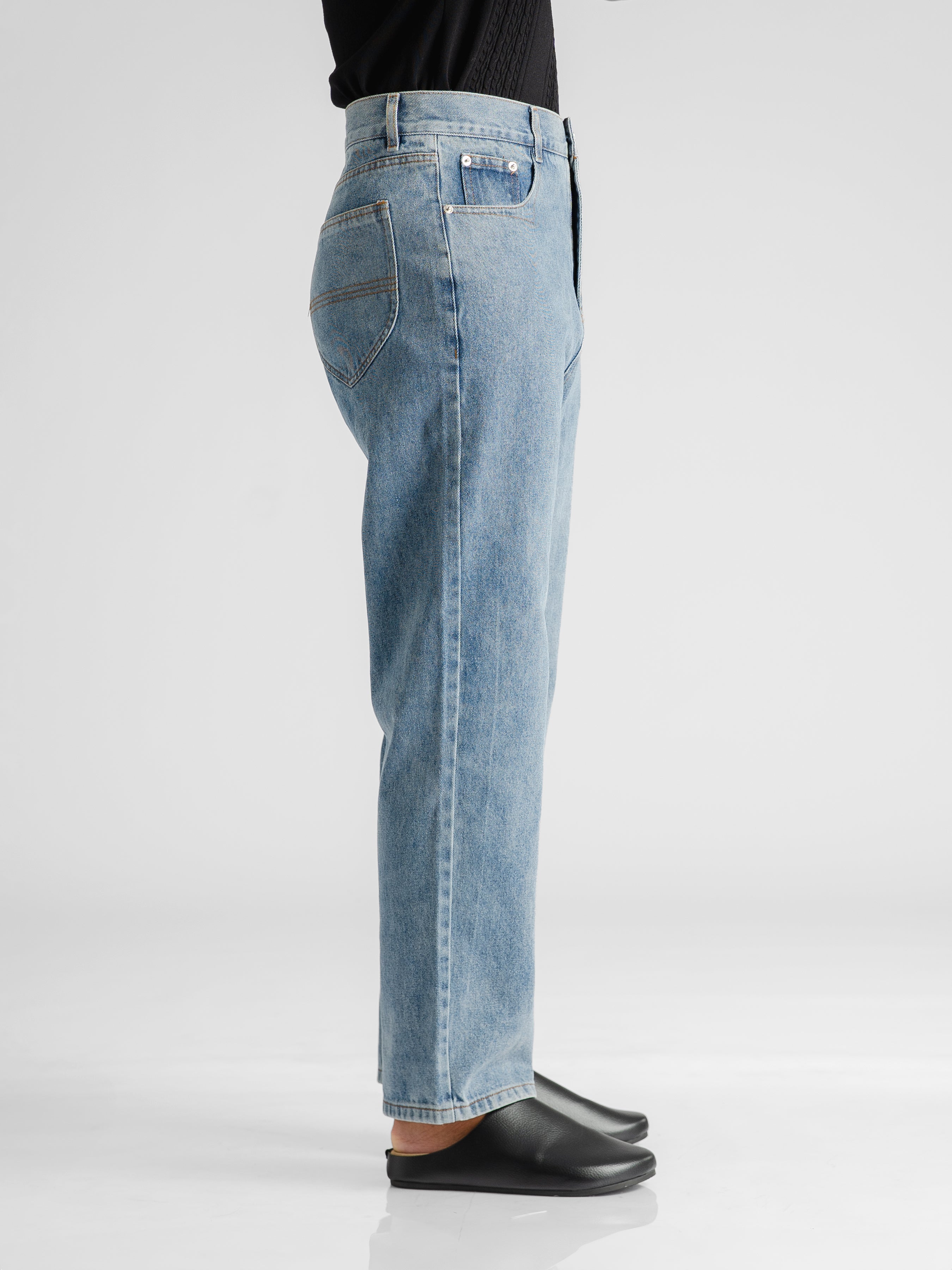 Palermo High Waisted Jeans - Light Blue (Wide Fit)