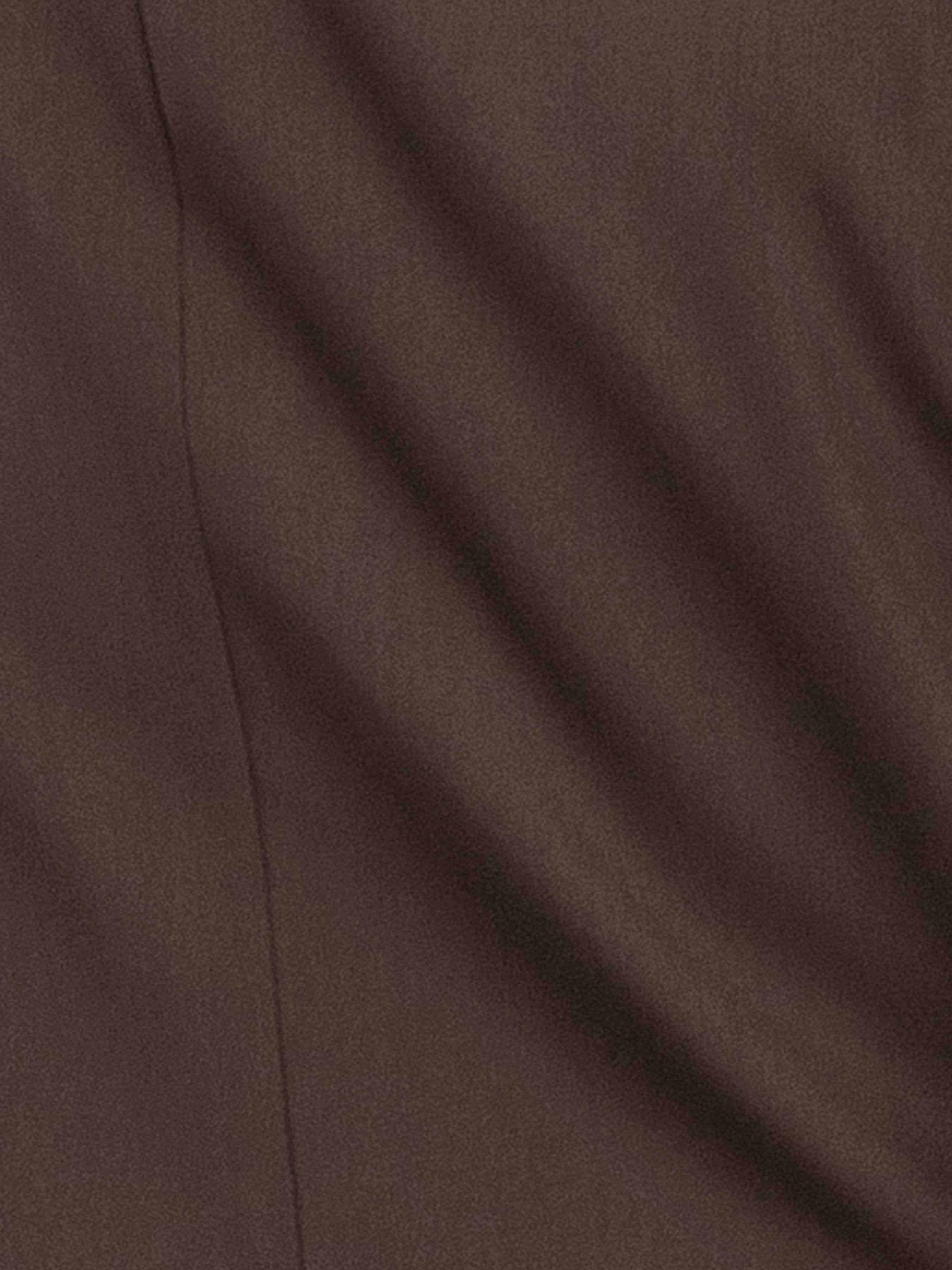 SingleBreastedSuitBlazerCoffeePlainNotchLapelMaterial - Zeve
