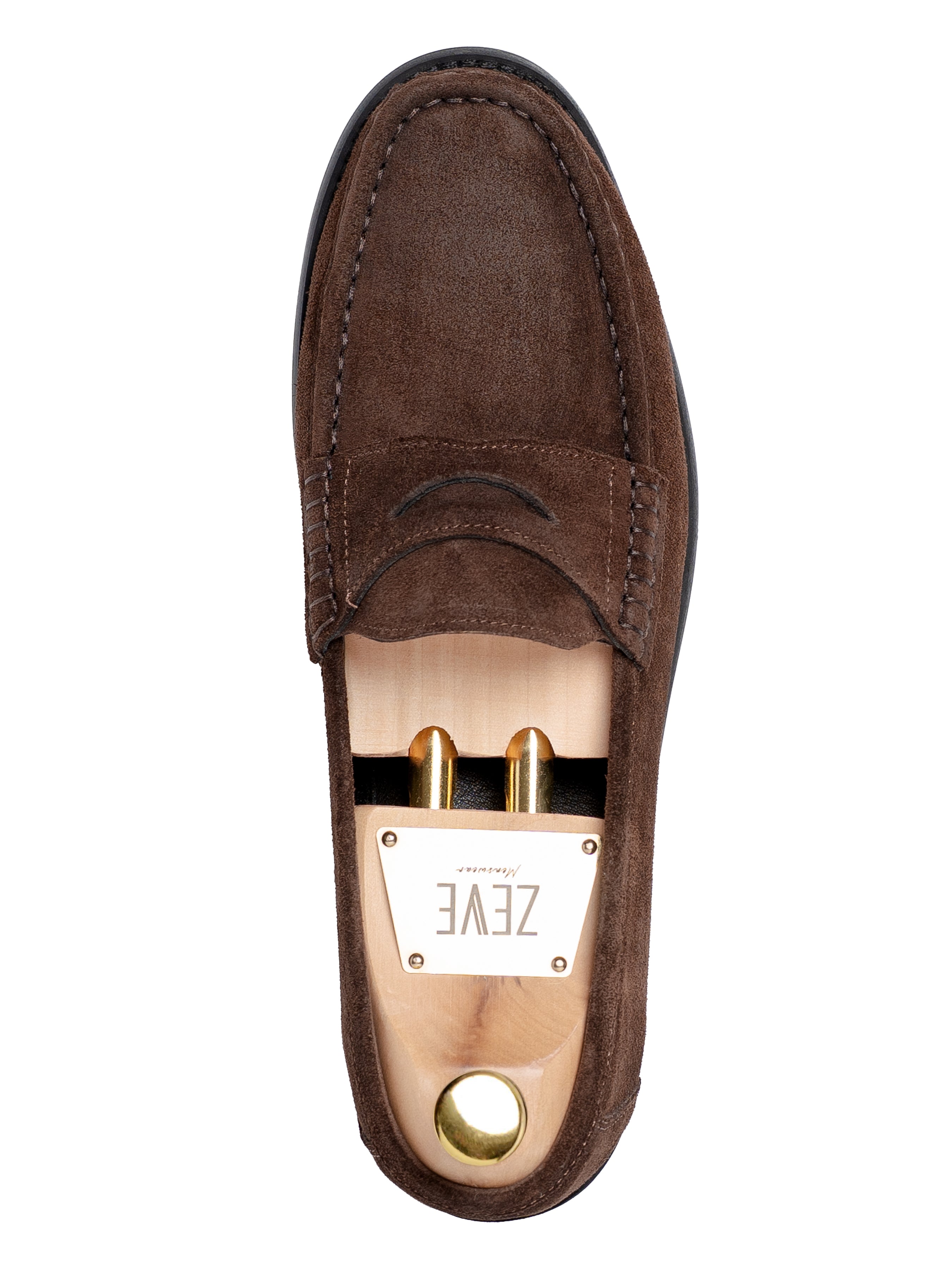 Penny Moccasin Loafer - Tobacco Brown Suede Leather