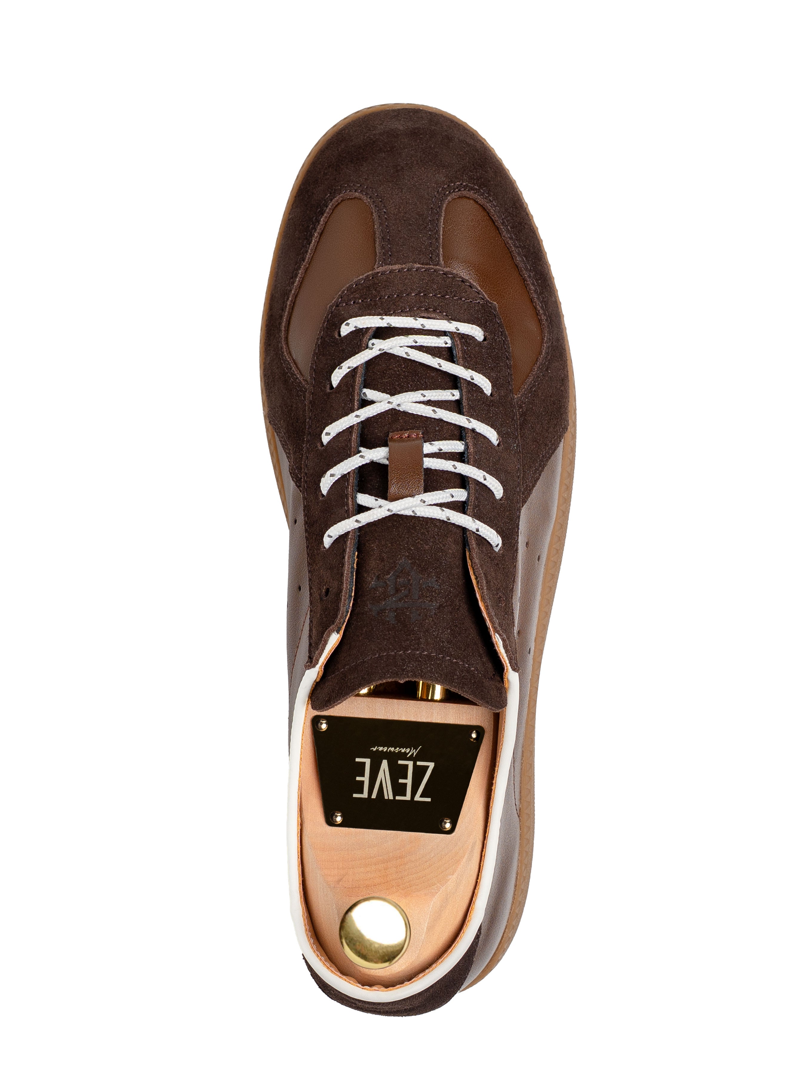 SingleZeveTrainerSneakerDarkBrownSuede - Zeve
