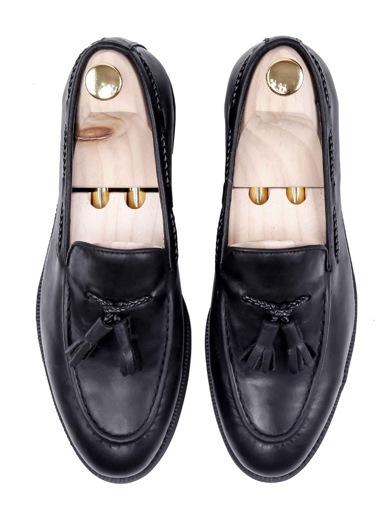 Tassel-Loafer-Black-Leather-Crepe-Sole_04 - Zeve