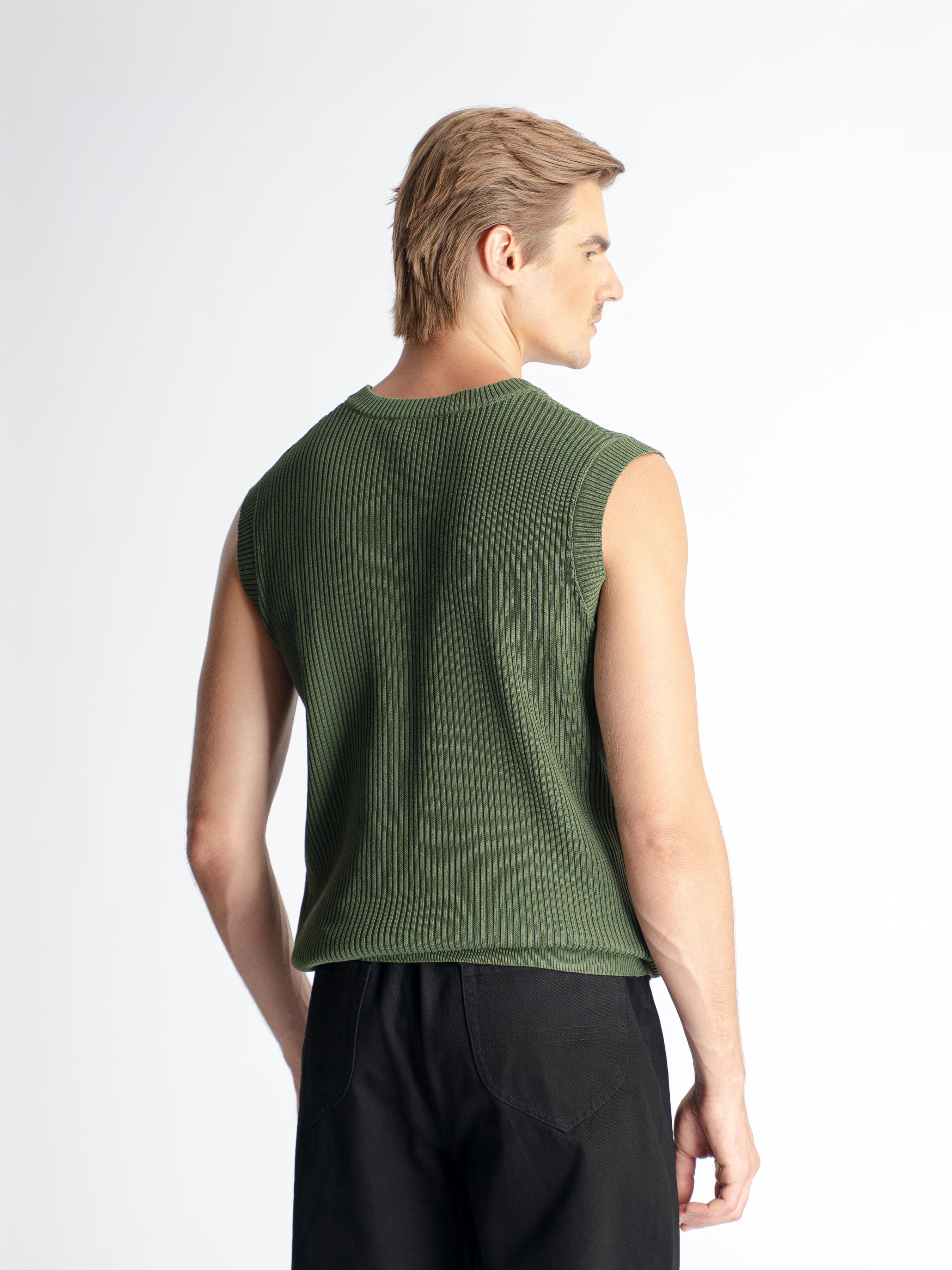 Theo Sleeveless Knit - Green